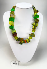 Sobral - Indiana "Citrino" Citrus Green Mix 70cm Resin Necklace ( 000033 )