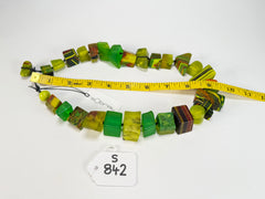 Sobral - Indiana "Citrino" Citrus Green Mix 70cm Resin Necklace ( 000033 )