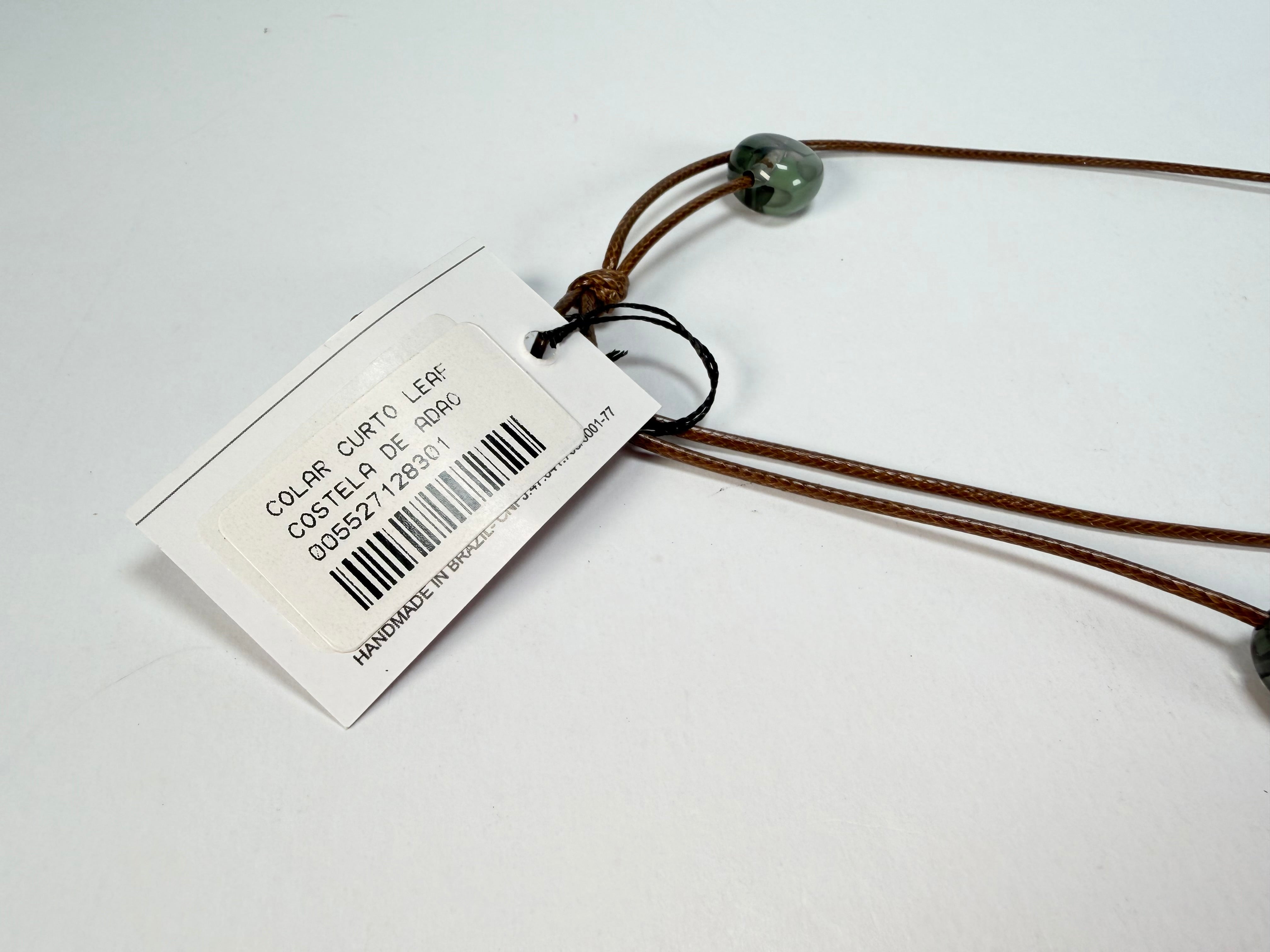Sobral - Costela de Adão "Leaf" Resin Necklace ( 005527 )