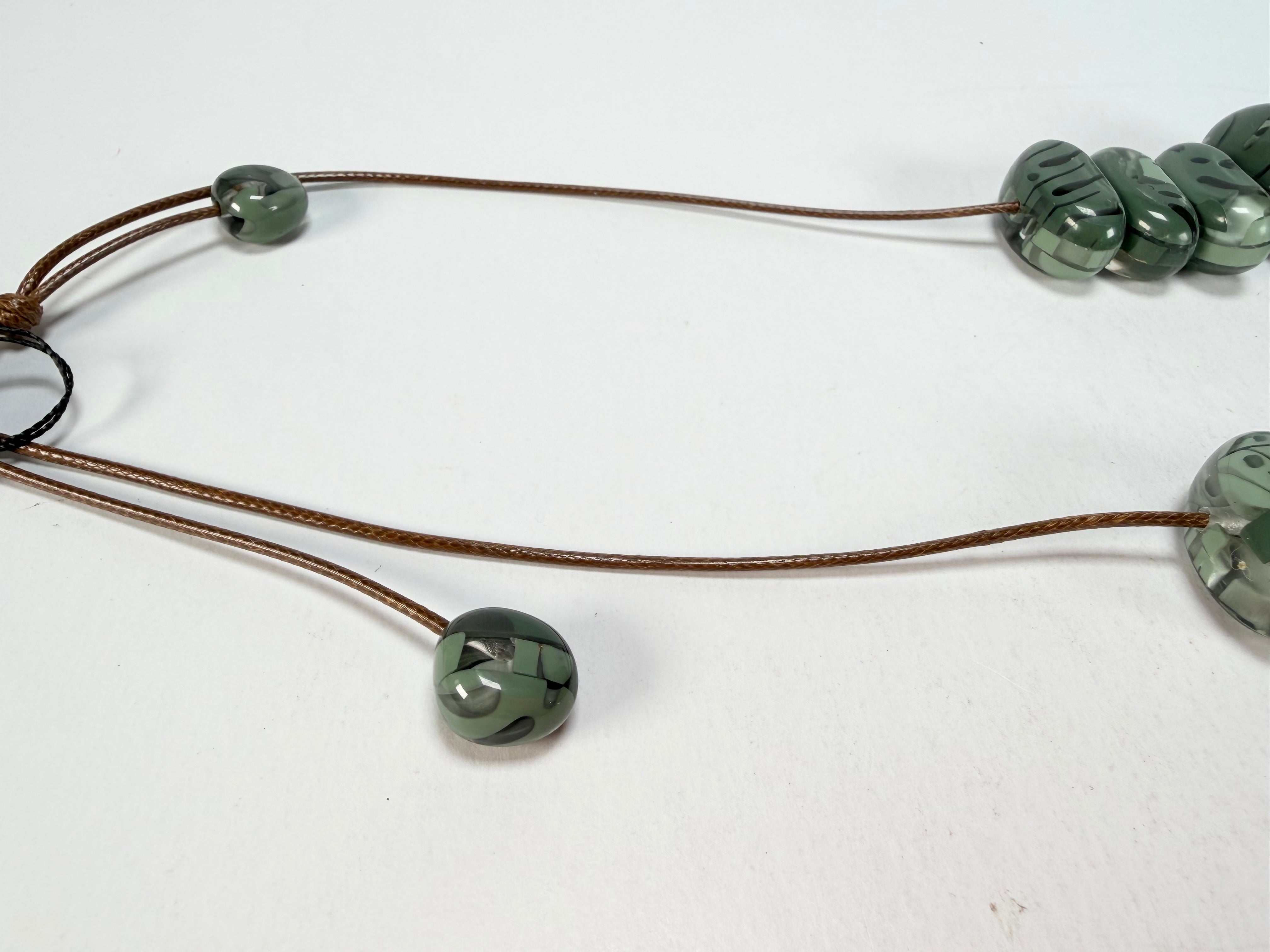 Sobral - Costela de Adão "Leaf" Resin Necklace ( 005527 )