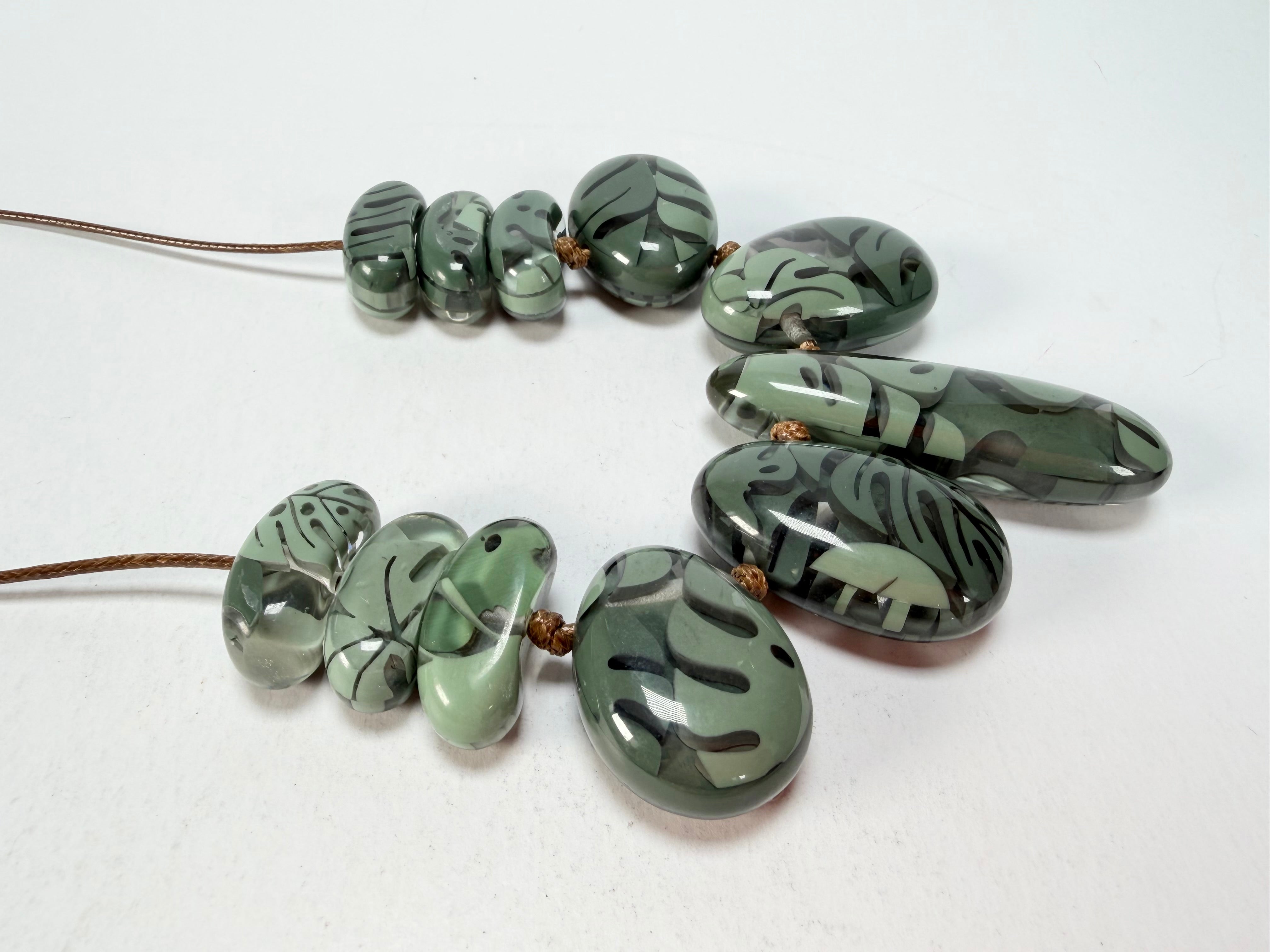 Sobral - Costela de Adão "Leaf" Resin Necklace ( 005527 )