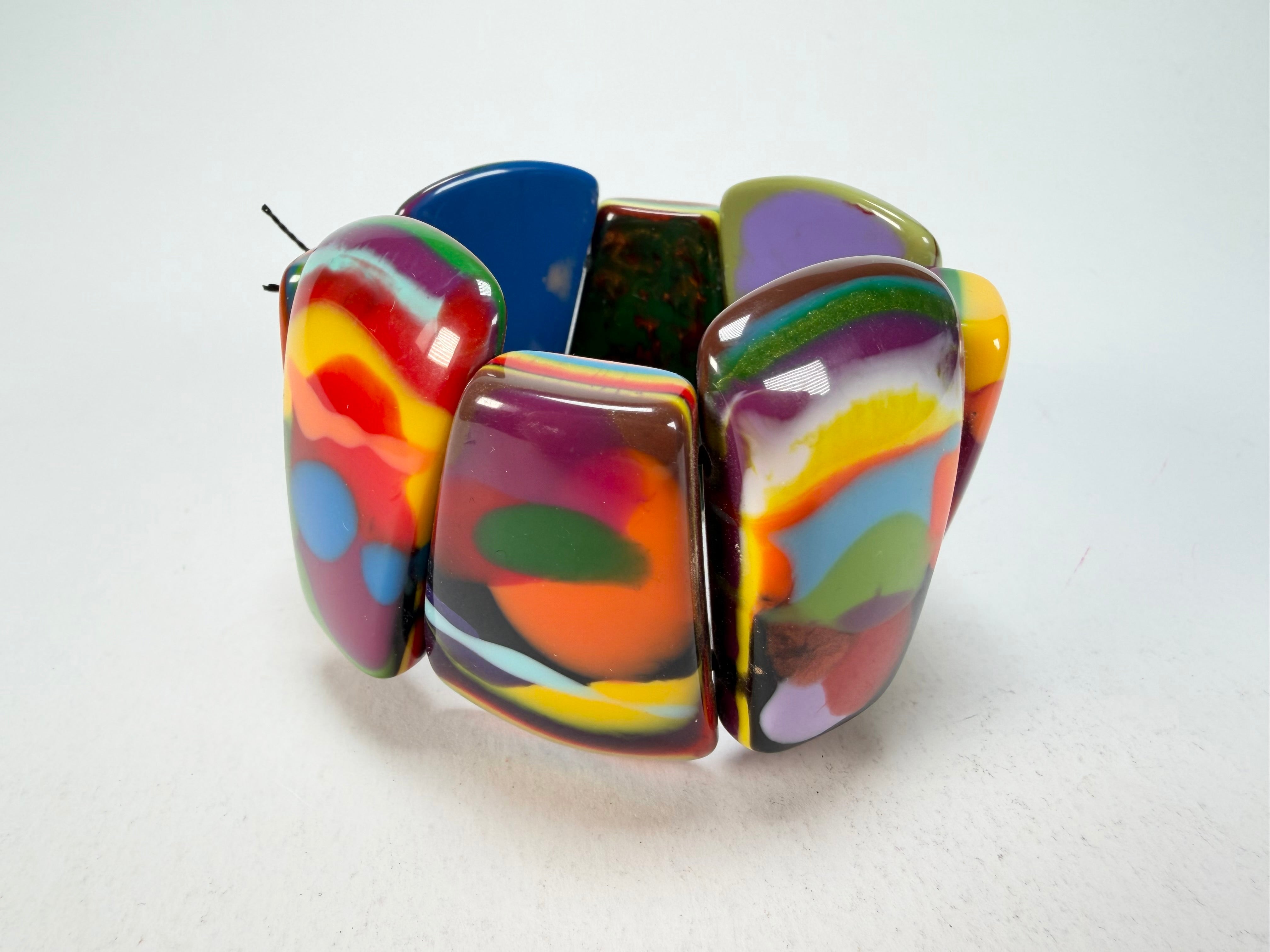 Sobral - Multi-Colour "Rimla" K Elasticated Resin Bracelet ( 004498 )