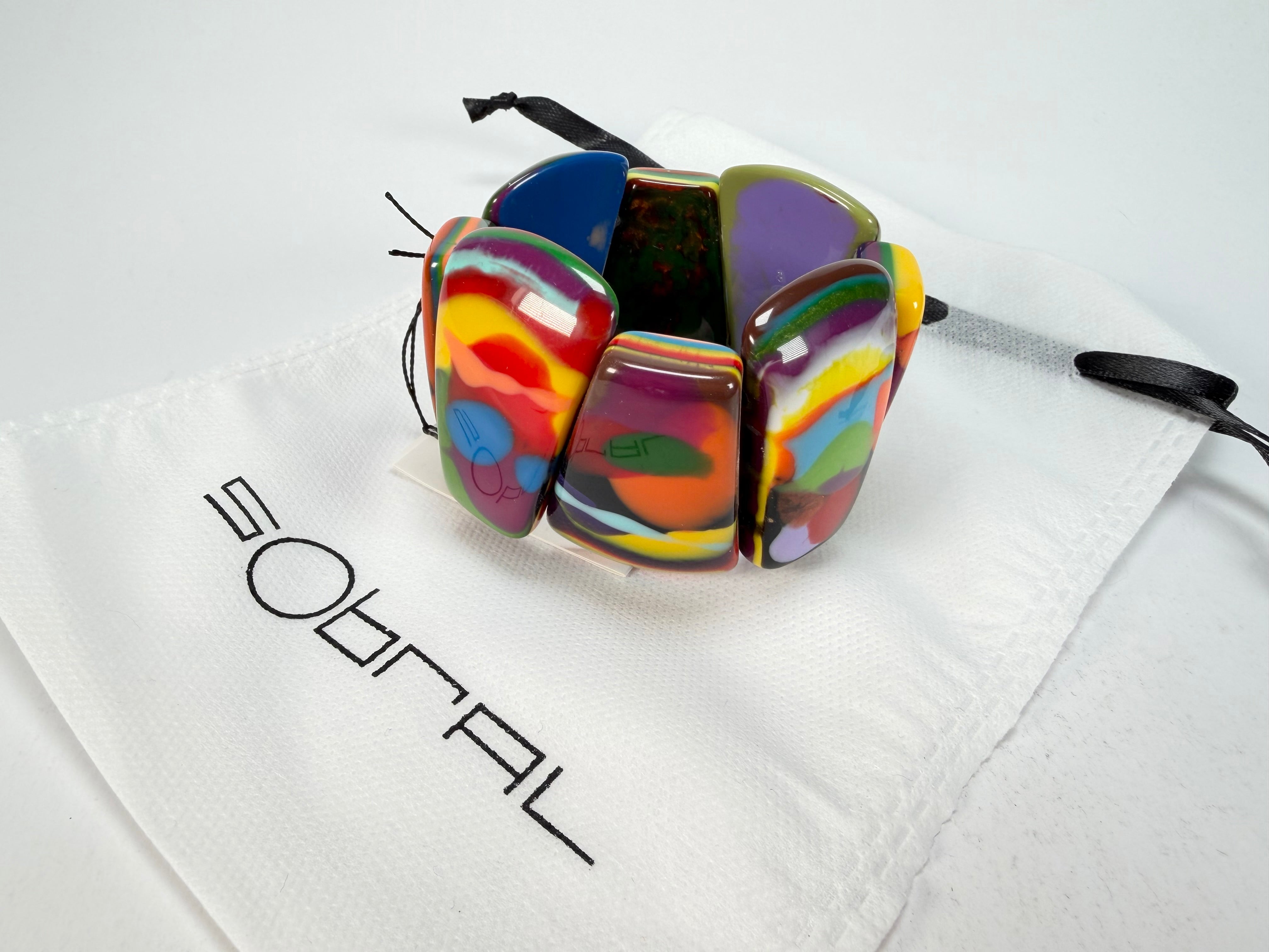 Sobral - Multi-Colour "Rimla" K Elasticated Resin Bracelet ( 004498 )