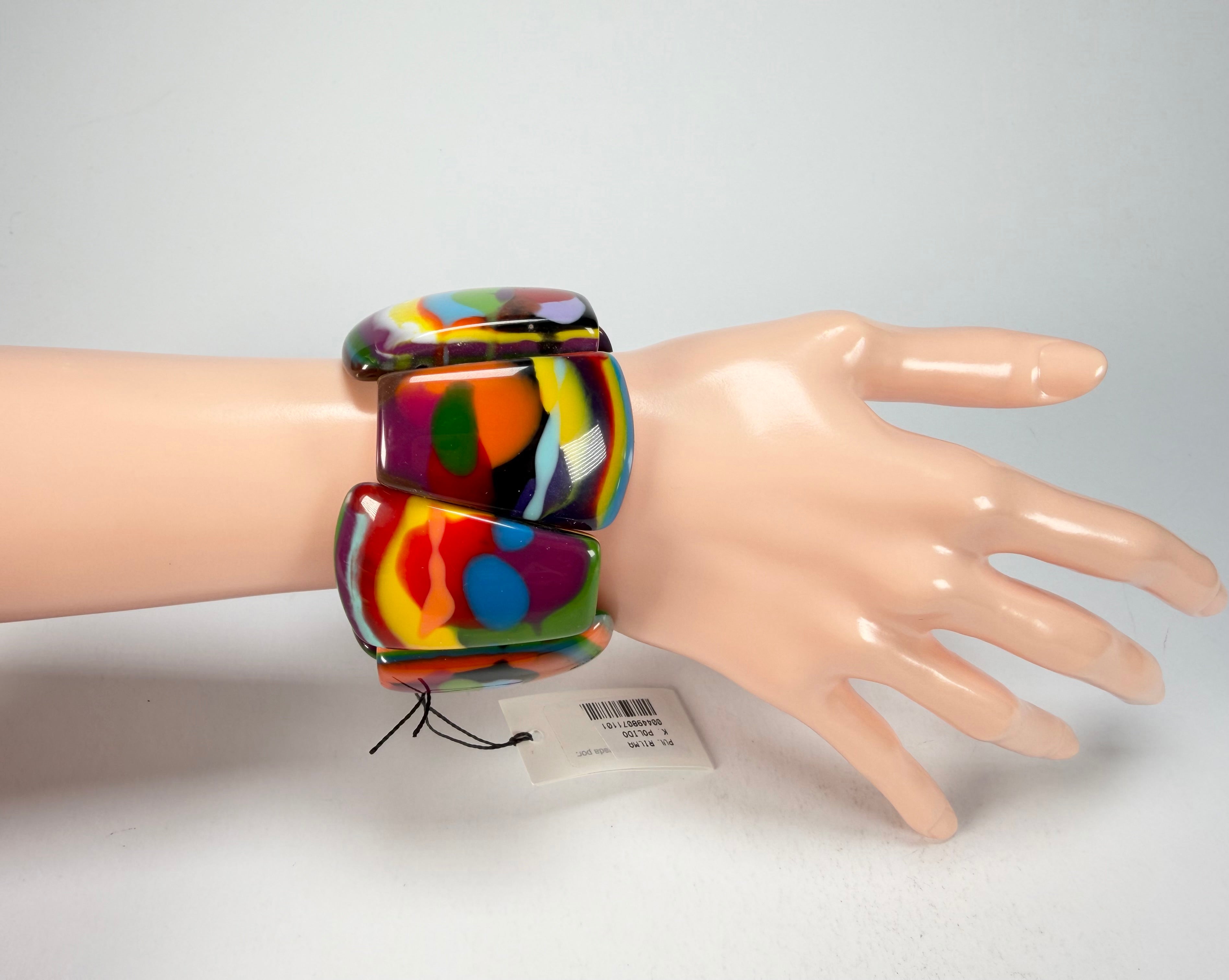 Sobral - Multi-Colour "Rimla" K Elasticated Resin Bracelet ( 004498 )