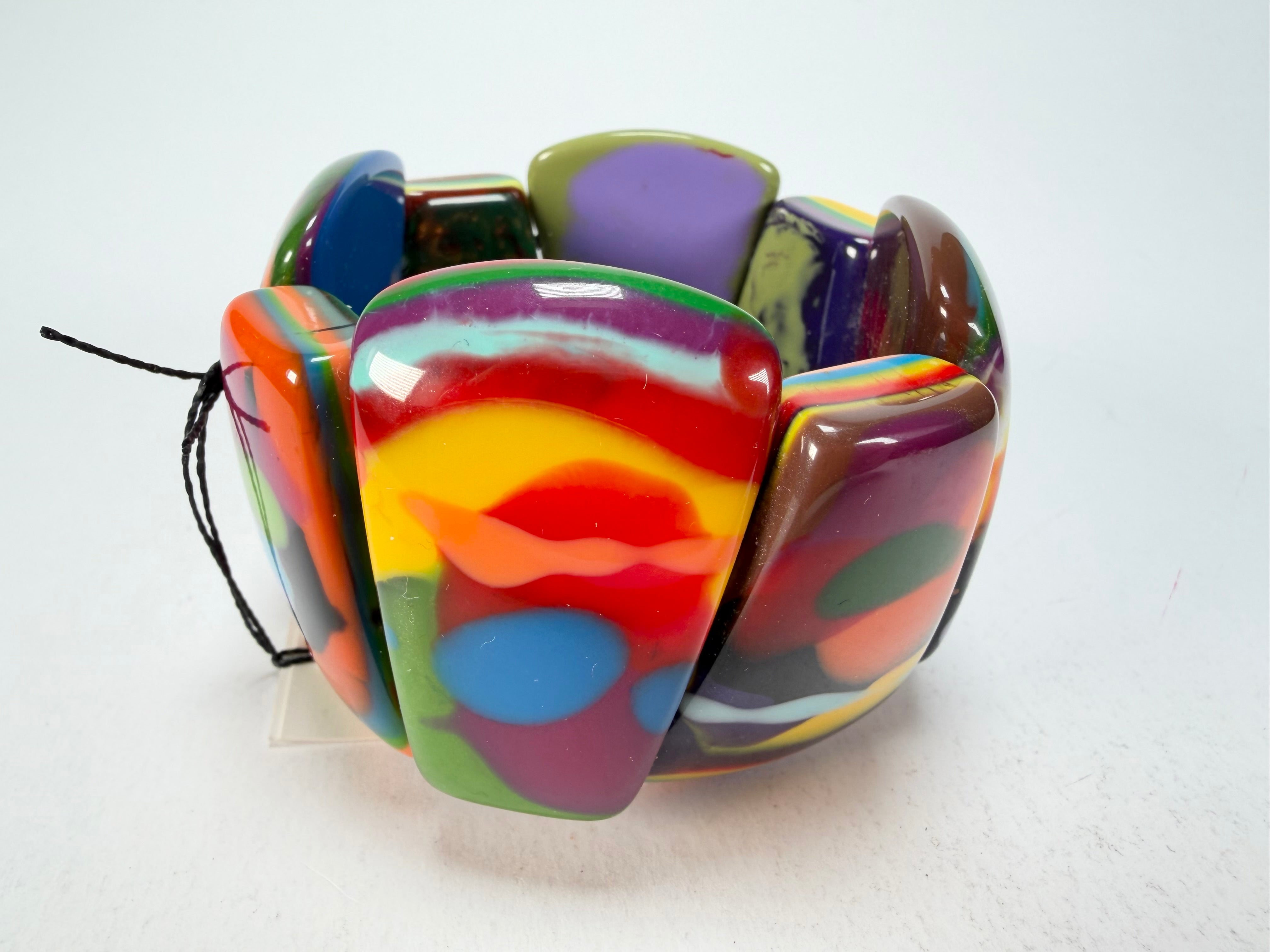 Sobral - Multi-Colour "Rimla" K Elasticated Resin Bracelet ( 004498 )