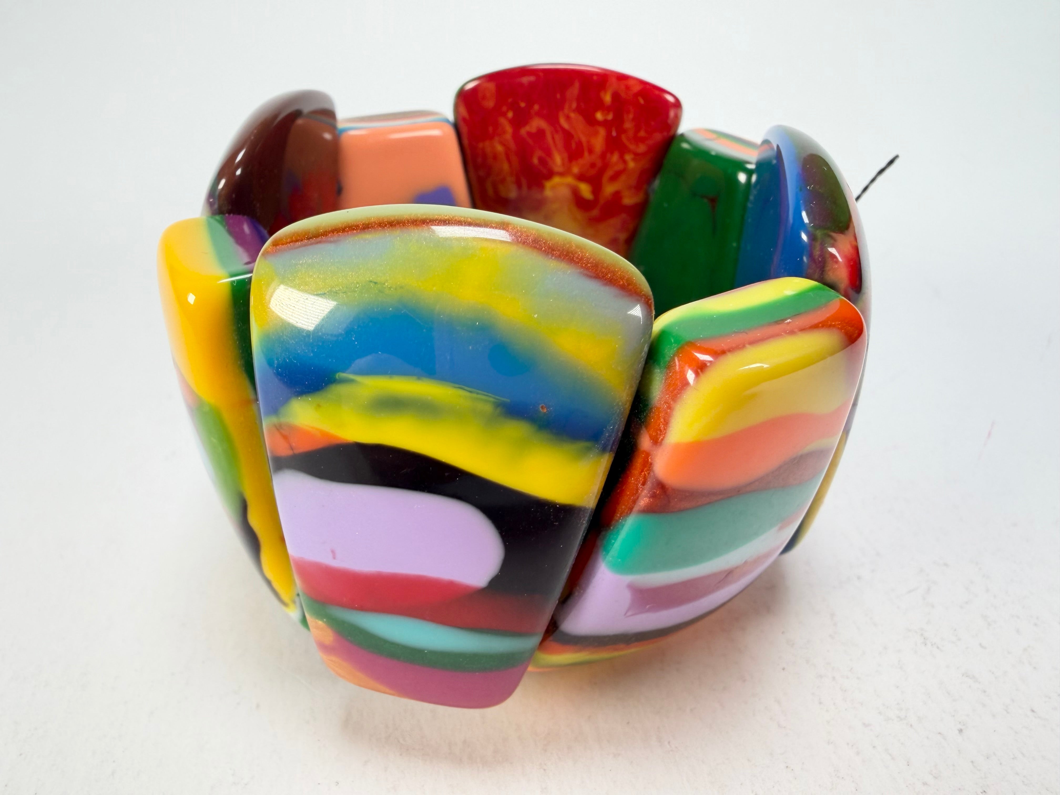 Sobral - Multi-Colour "Rimla" K Elasticated Resin Bracelet ( 004498 )
