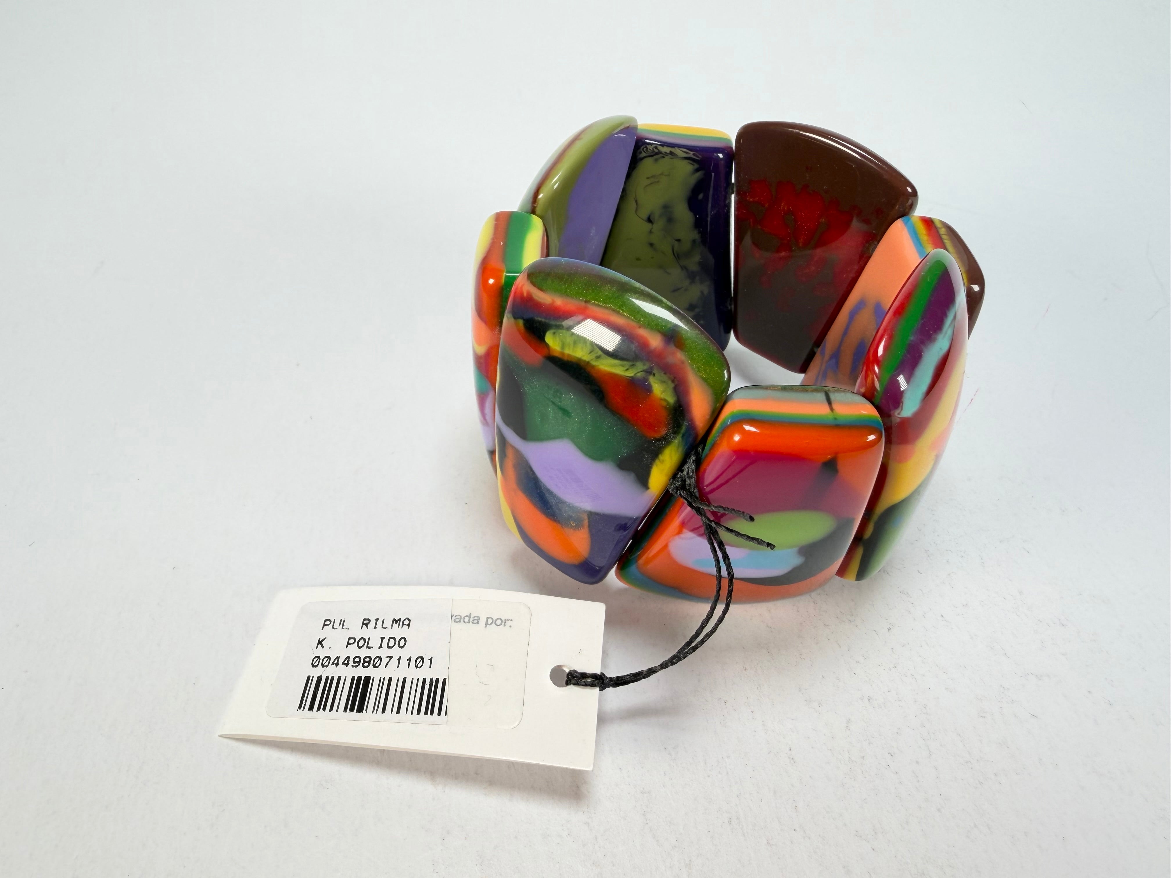 Sobral - Multi-Colour "Rimla" K Elasticated Resin Bracelet ( 004498 )