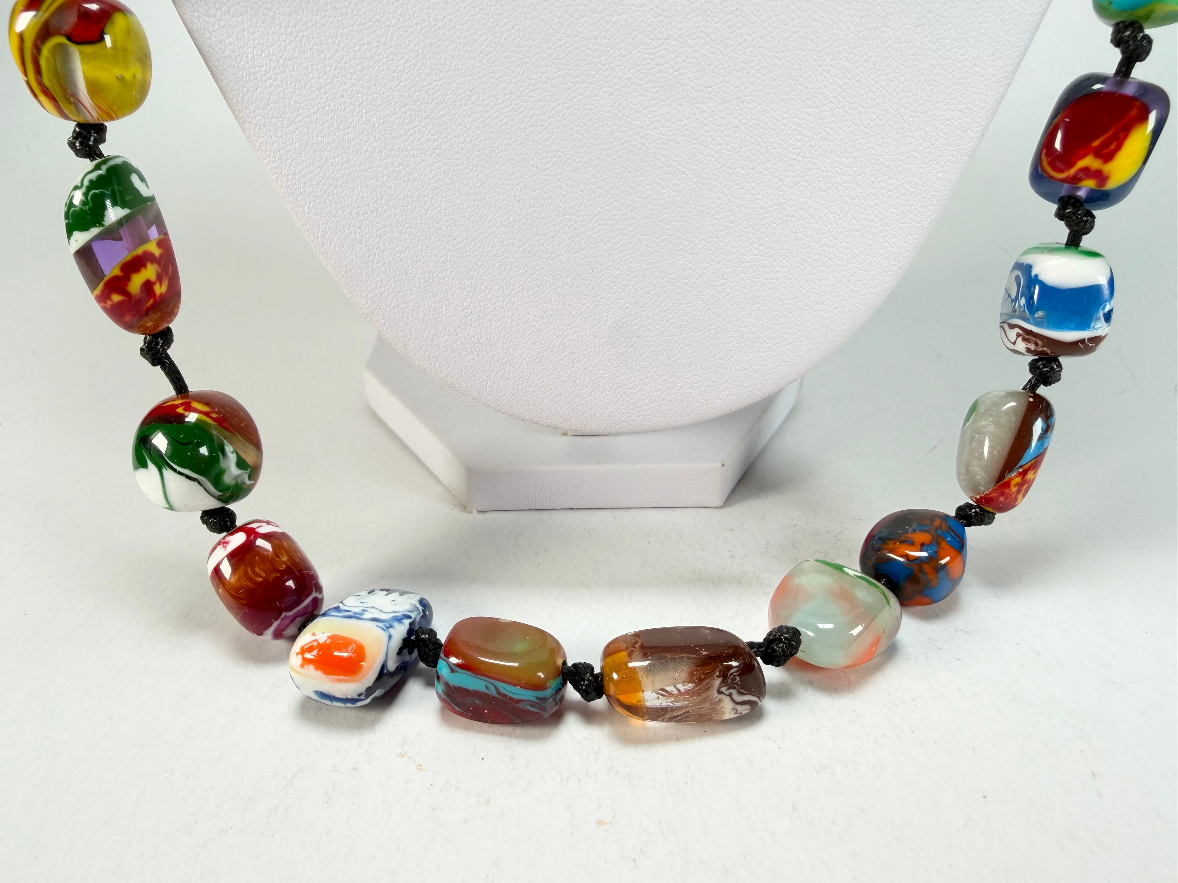 Sobral - Multi-Colour "Wave Onda" Resin Necklace ( 005327 )