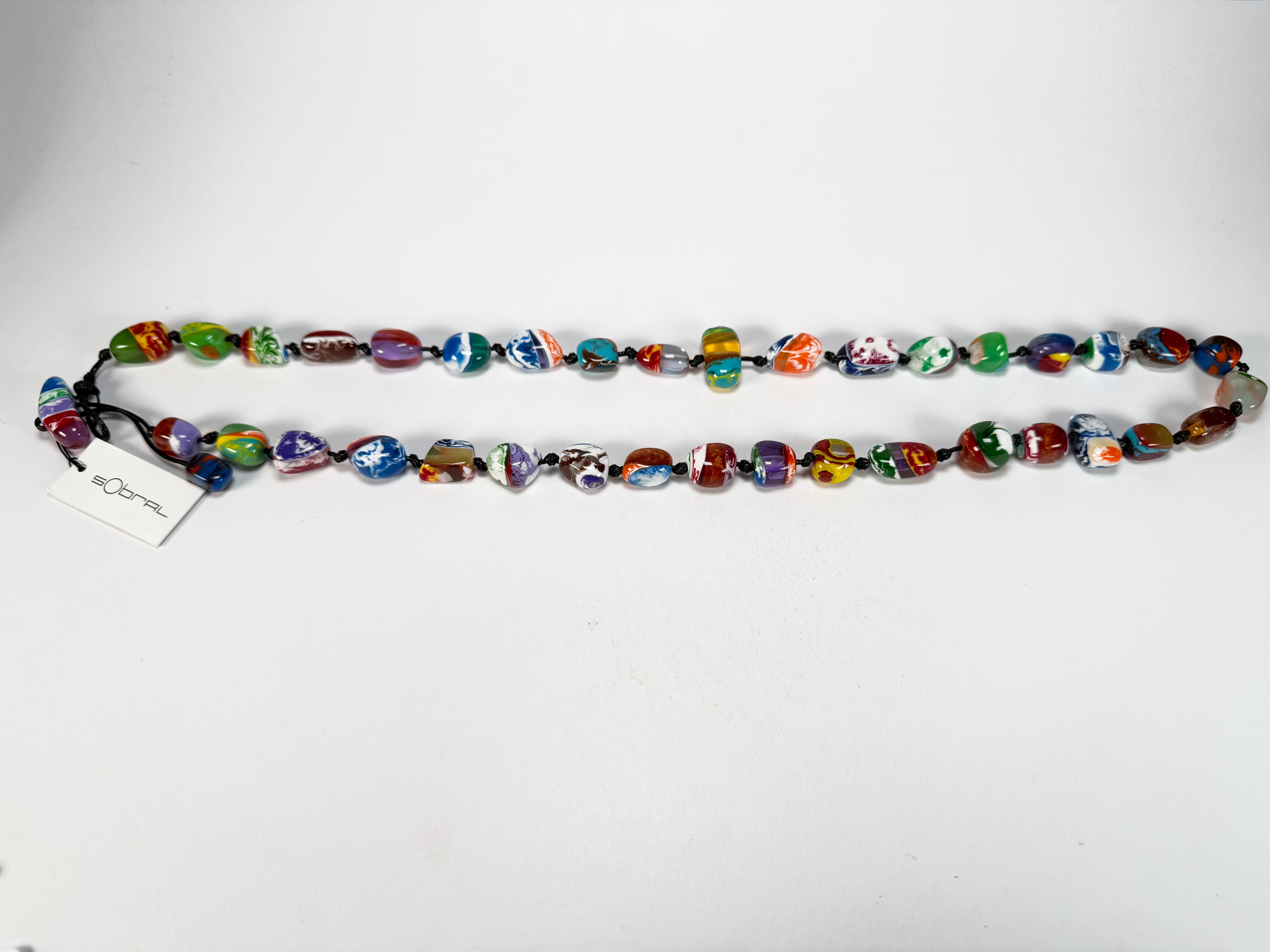 Sobral - Multi-Colour "Wave Onda" Resin Necklace ( 005327 )