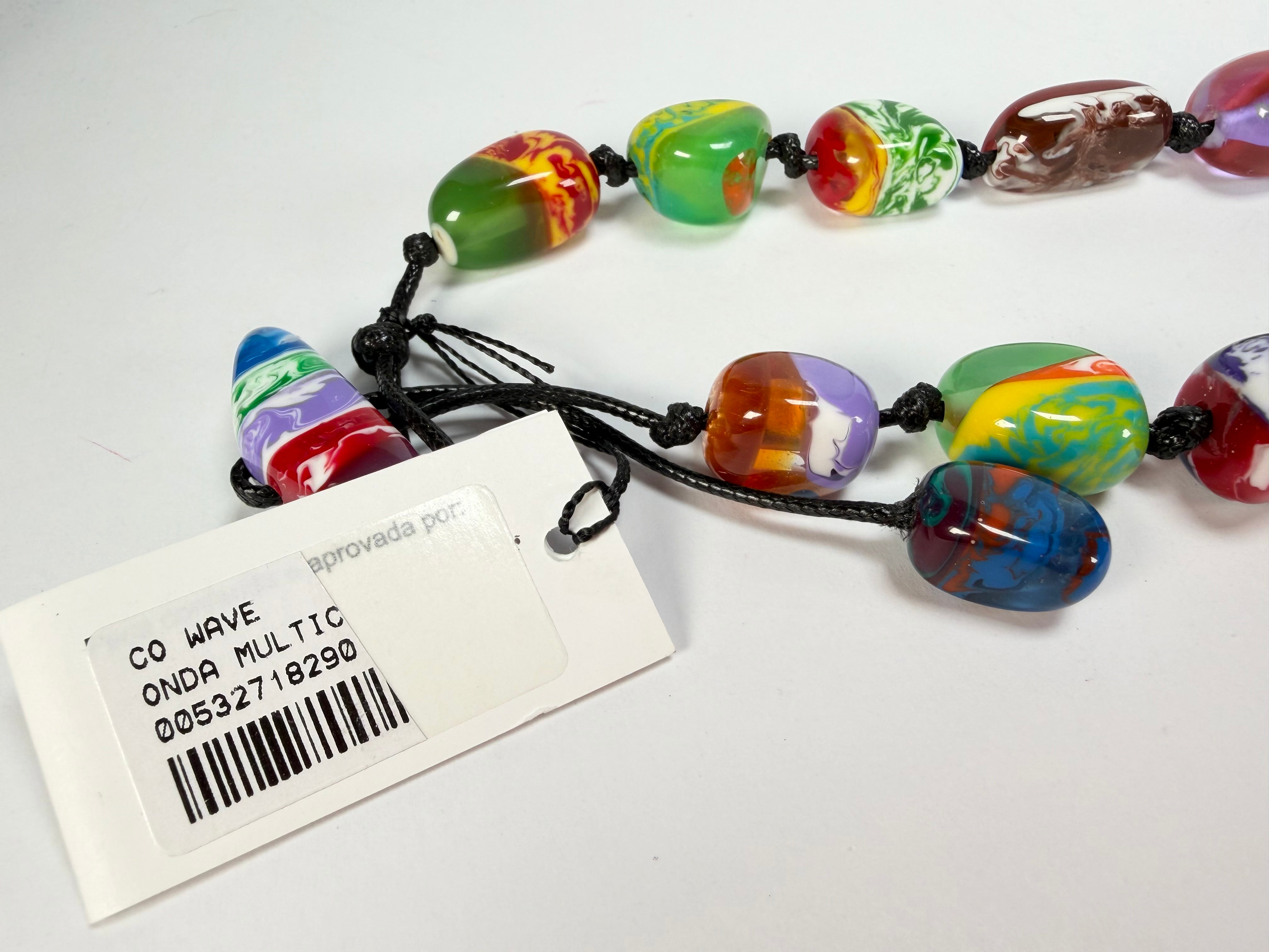 Sobral - Multi-Colour "Wave Onda" Resin Necklace ( 005327 )