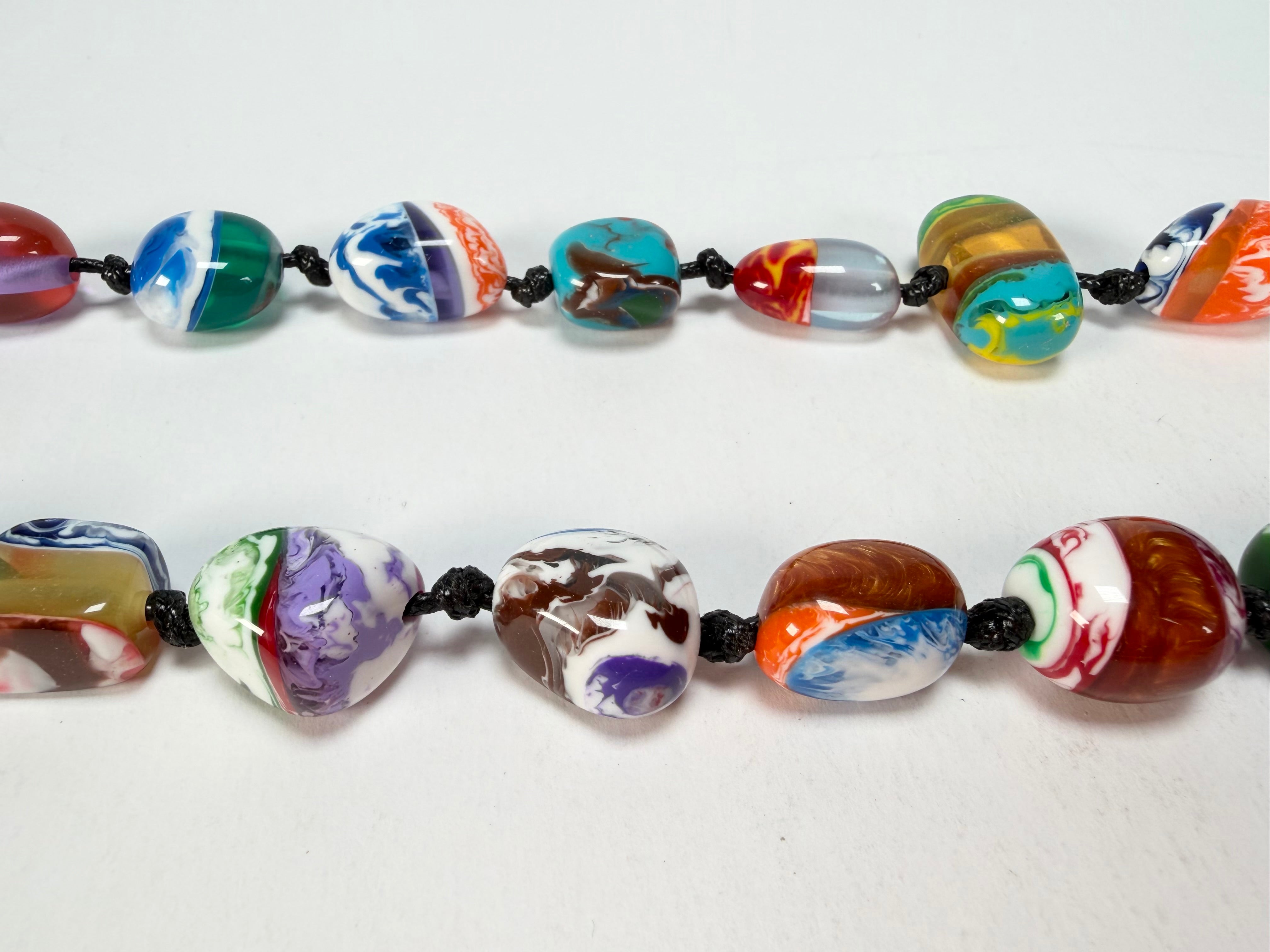 Sobral - Multi-Colour "Wave Onda" Resin Necklace ( 005327 )