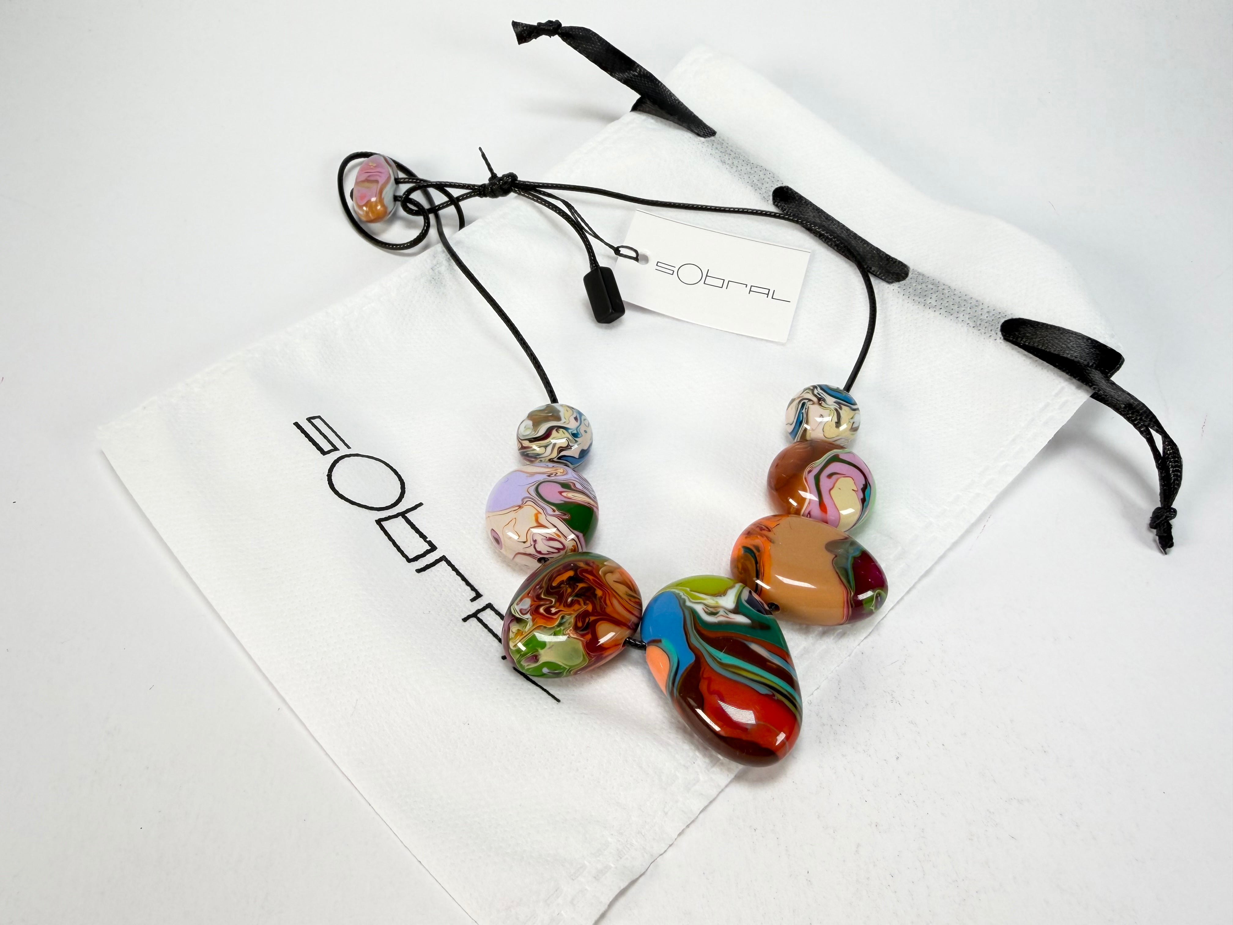 Sobral - Multi-Colour "Olinda Efeitos" Pollock Resin Necklace ( 005501 )
