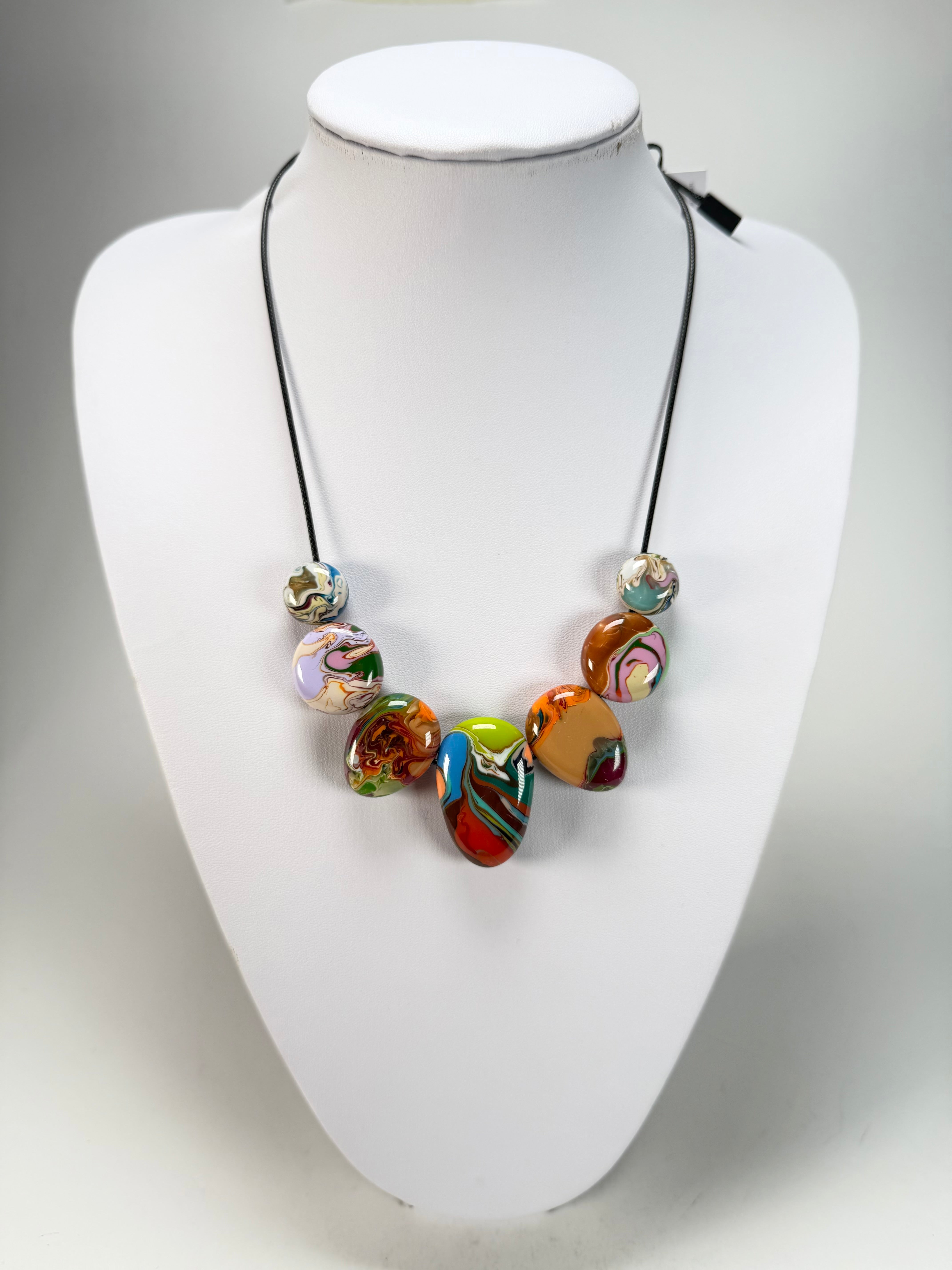 Sobral - Multi-Colour "Olinda Efeitos" Pollock Resin Necklace ( 005501 )