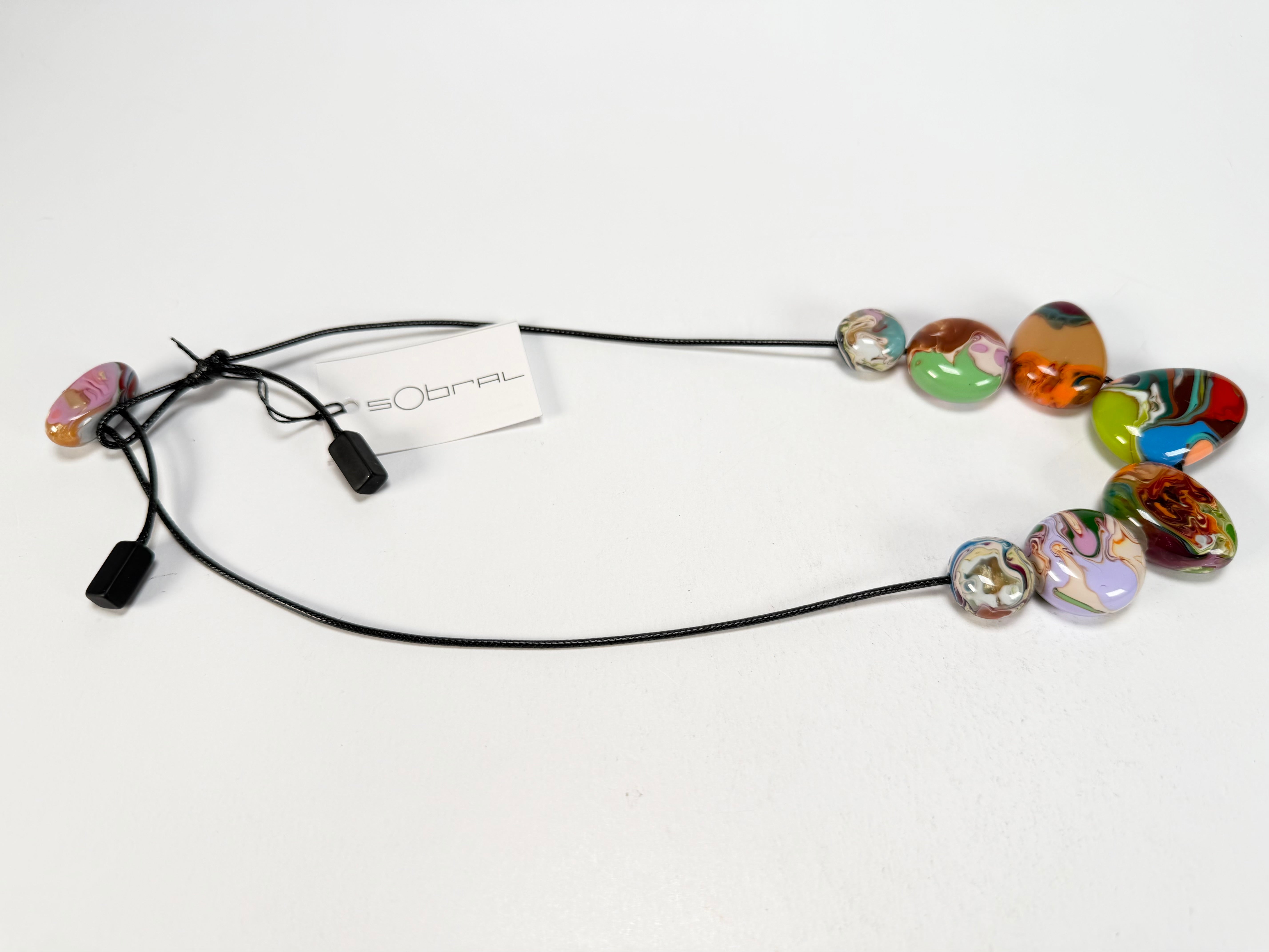Sobral - Multi-Colour "Olinda Efeitos" Pollock Resin Necklace ( 005501 )