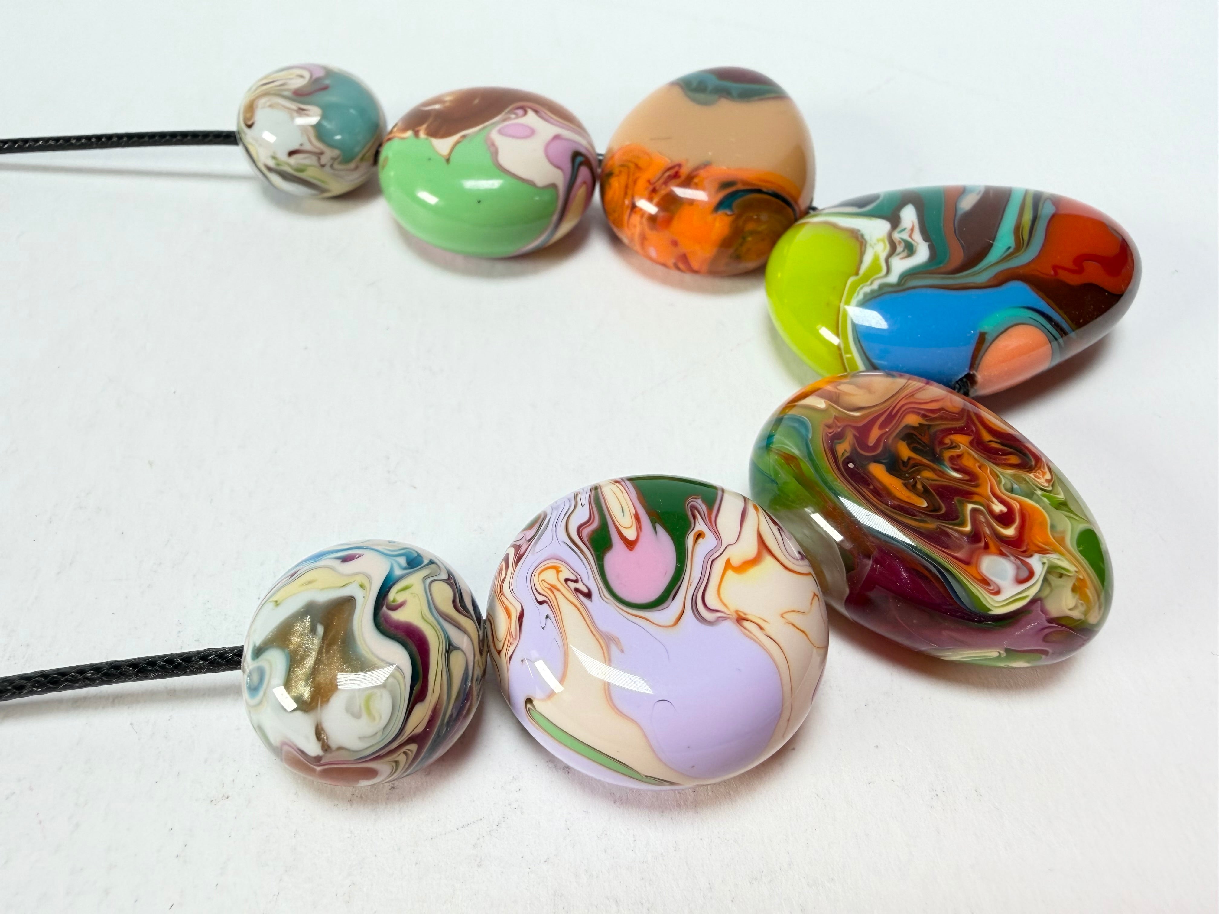 Sobral - Multi-Colour "Olinda Efeitos" Pollock Resin Necklace ( 005501 )