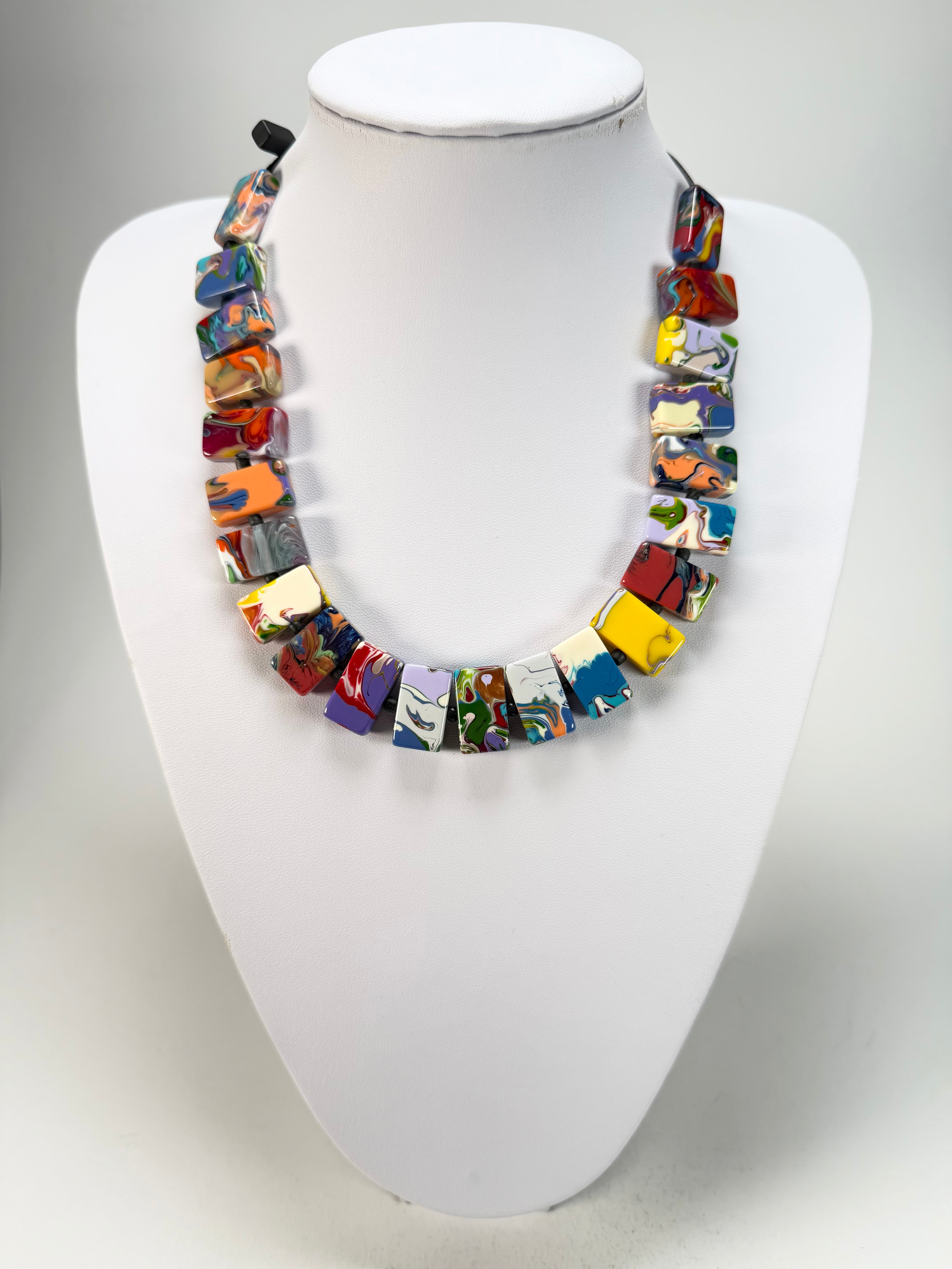 Sobral - Multi-Colour "Rachel" Pollock Resin Necklace ( 000034 )
