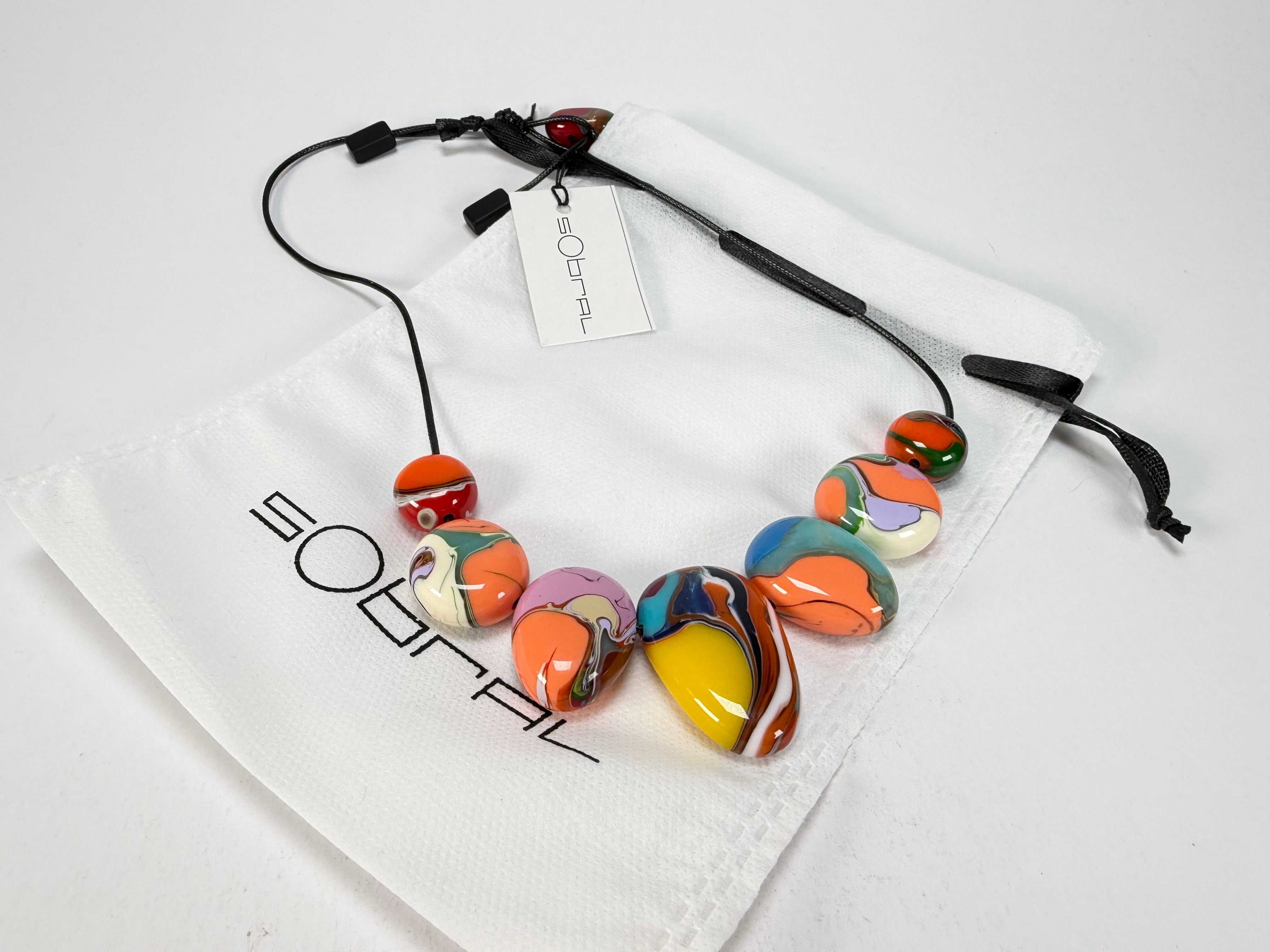 Sobral - Multi-Colour "Olinda Efeitos" Pollock Resin Necklace ( 005501 )