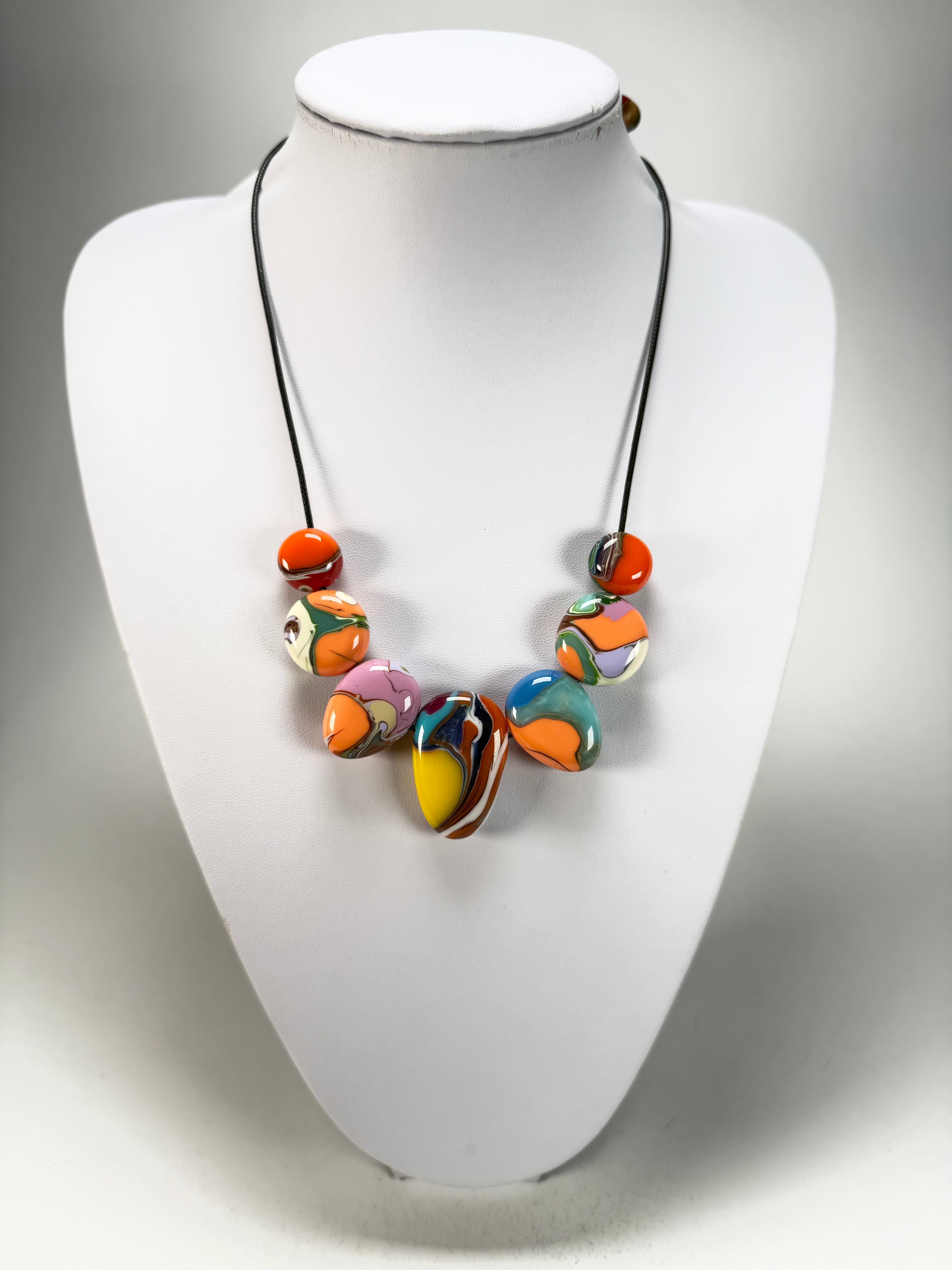 Sobral - Multi-Colour "Olinda Efeitos" Pollock Resin Necklace ( 005501 )