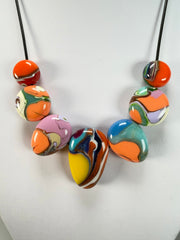 Sobral - Multi-Colour "Olinda Efeitos" Pollock Resin Necklace ( 005501 )