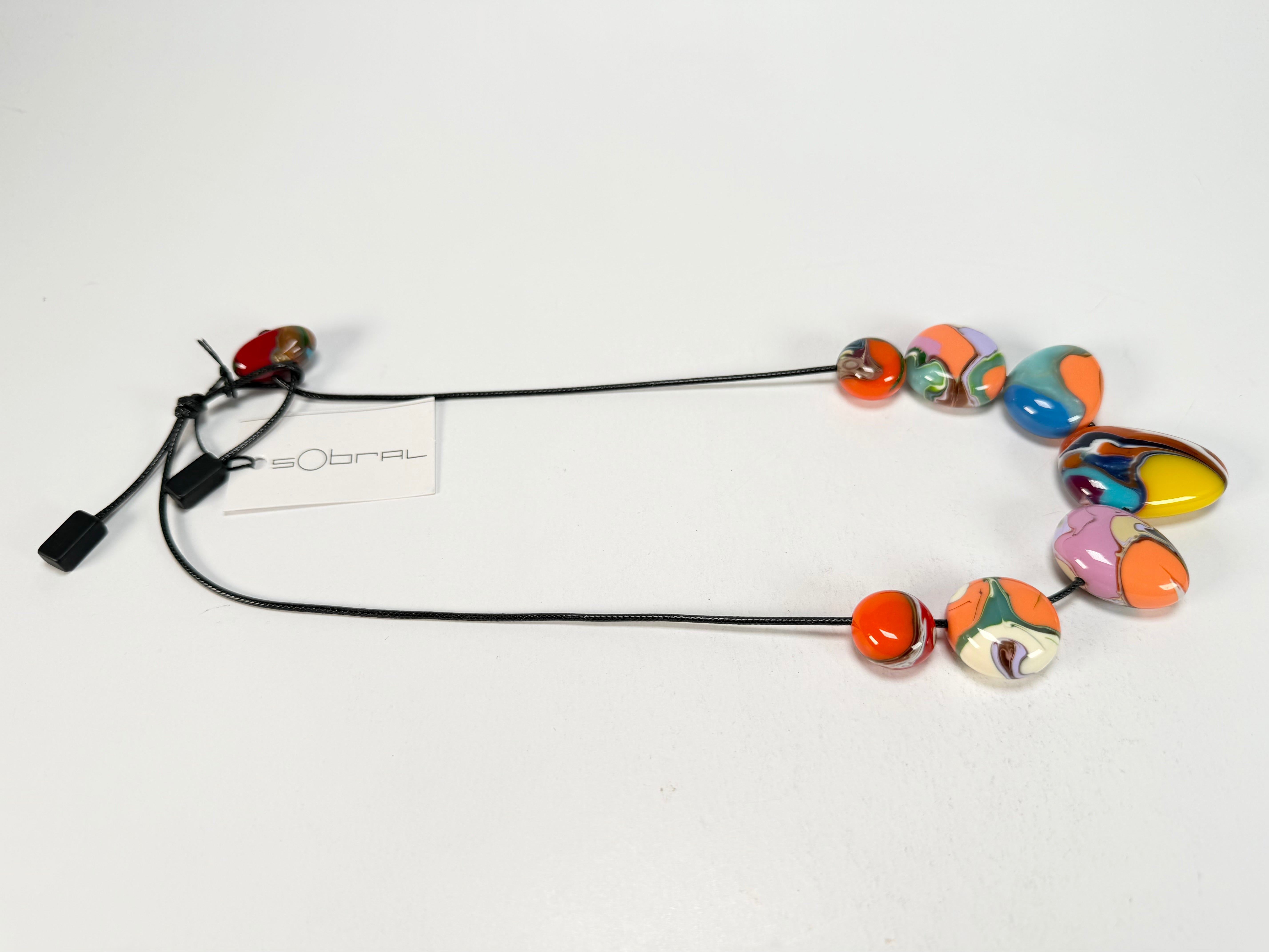 Sobral - Multi-Colour "Olinda Efeitos" Pollock Resin Necklace ( 005501 )