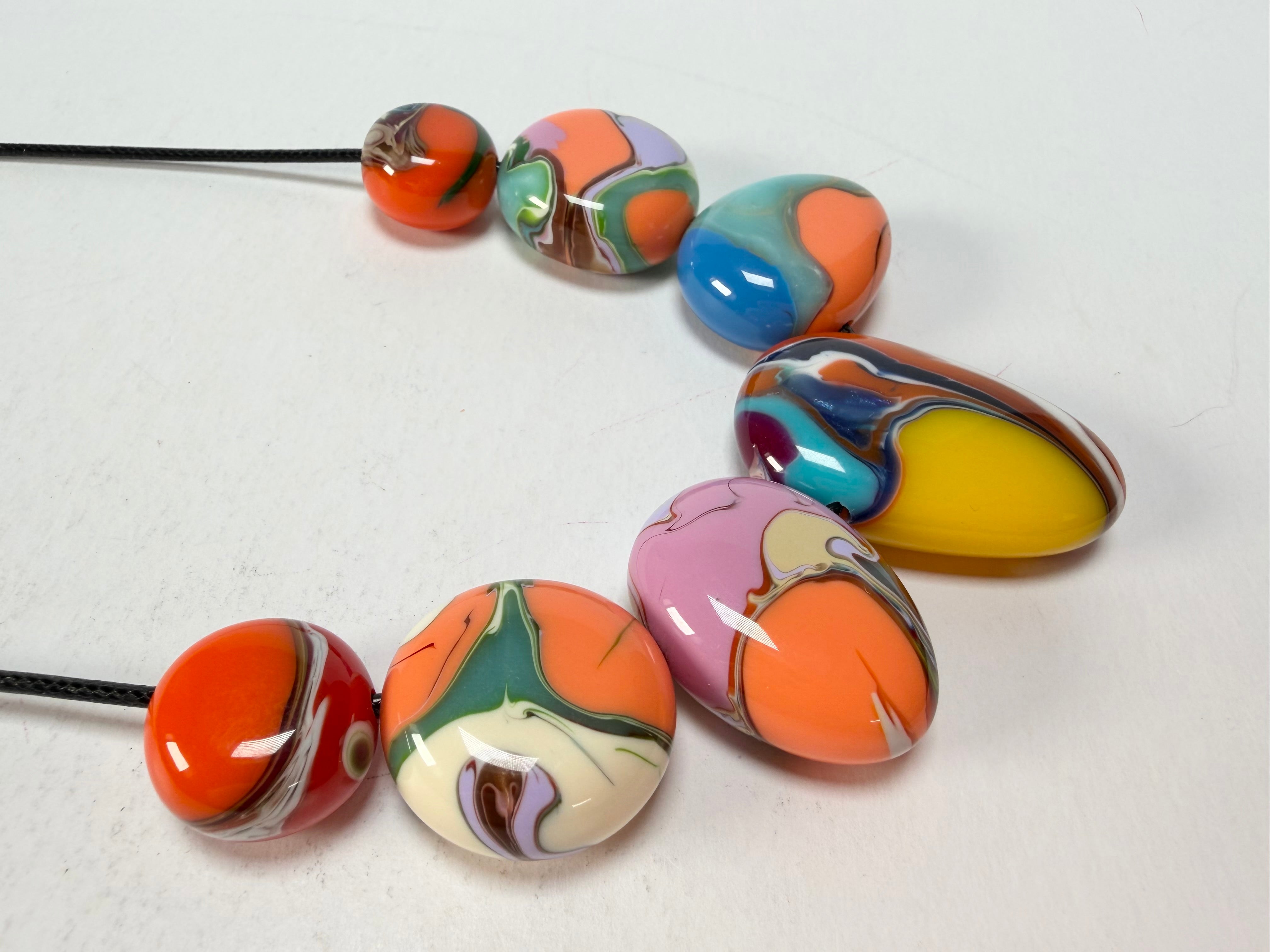 Sobral - Multi-Colour "Olinda Efeitos" Pollock Resin Necklace ( 005501 )