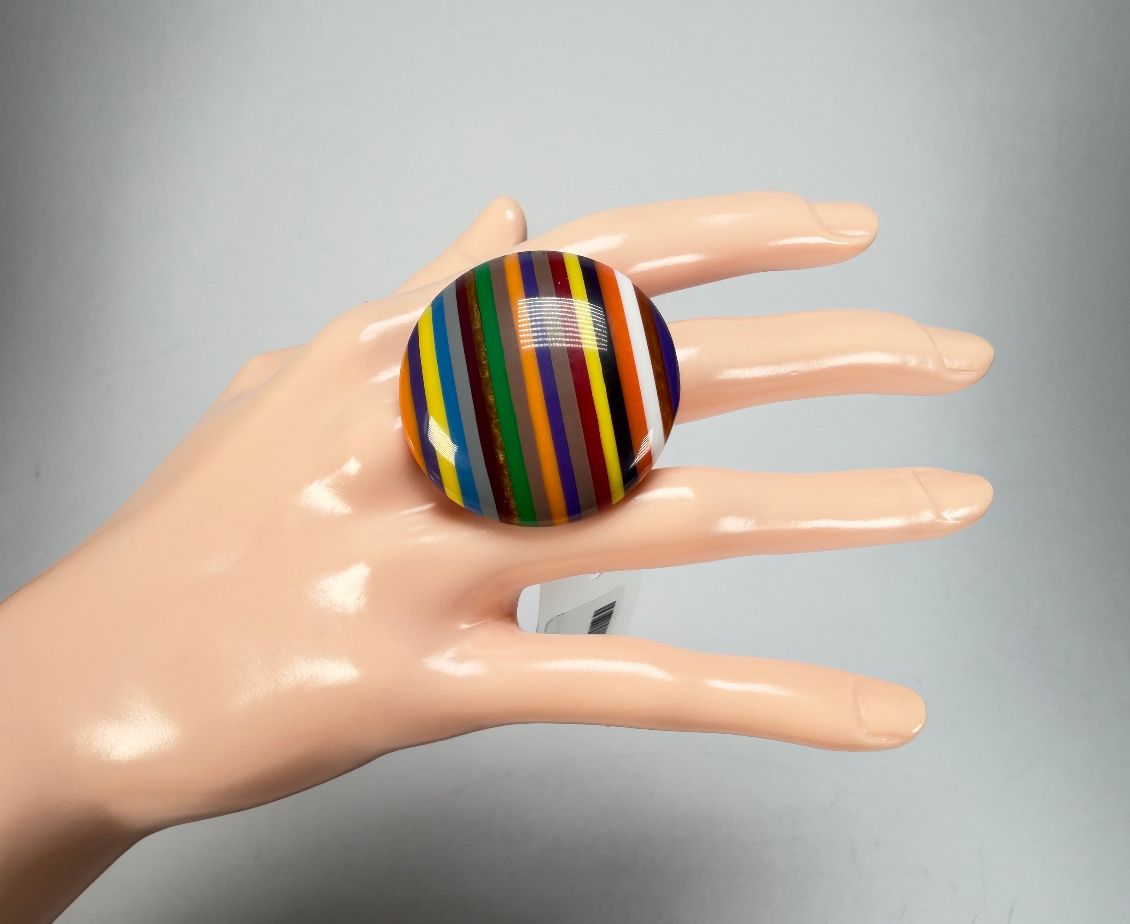 Sobral - Pop Art "Bead Efeitos" Resin Ring ( 004764 ) - Size UK N / US 7
