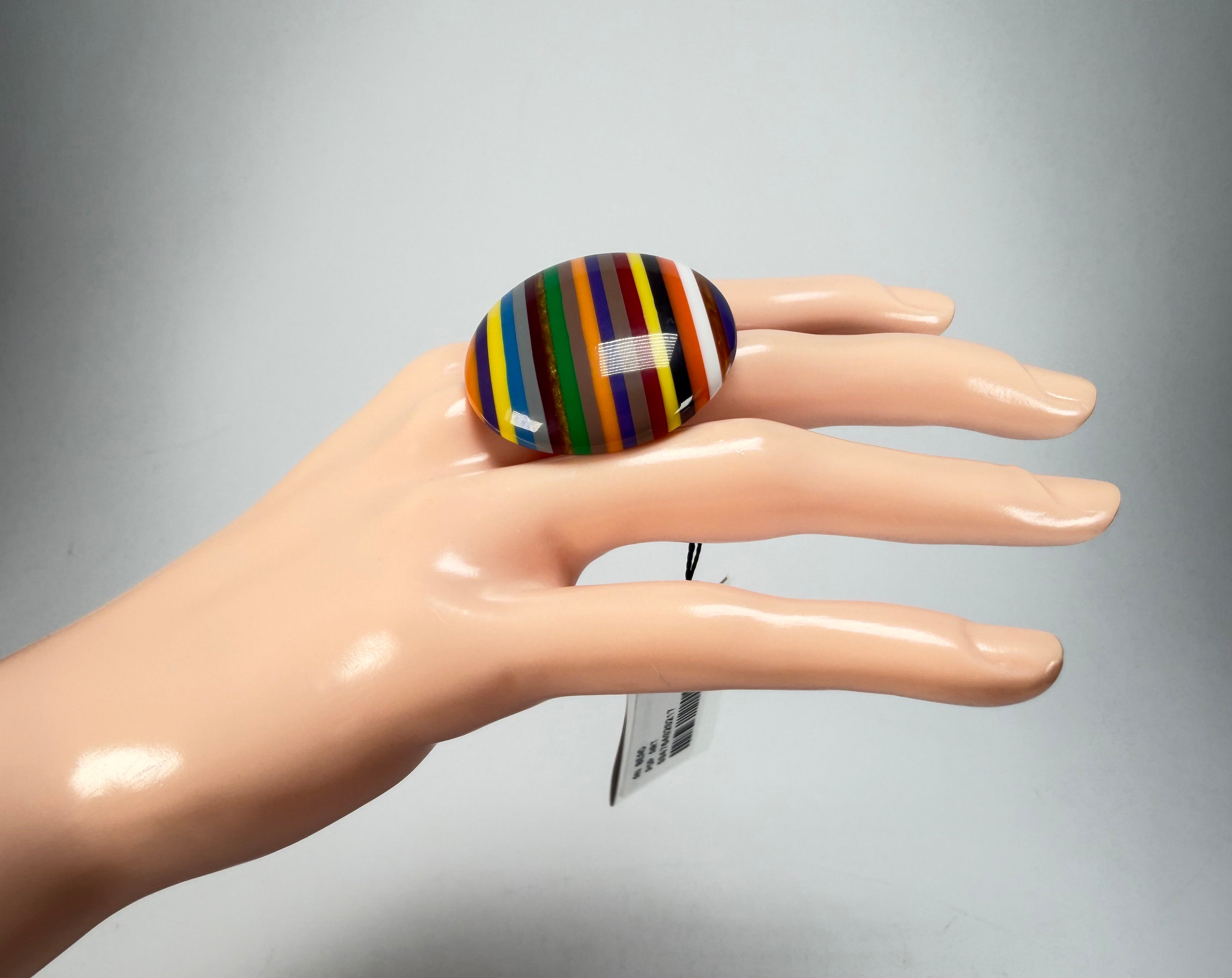 Sobral - Pop Art "Bead Efeitos" Resin Ring ( 004764 ) - Size UK N / US 7