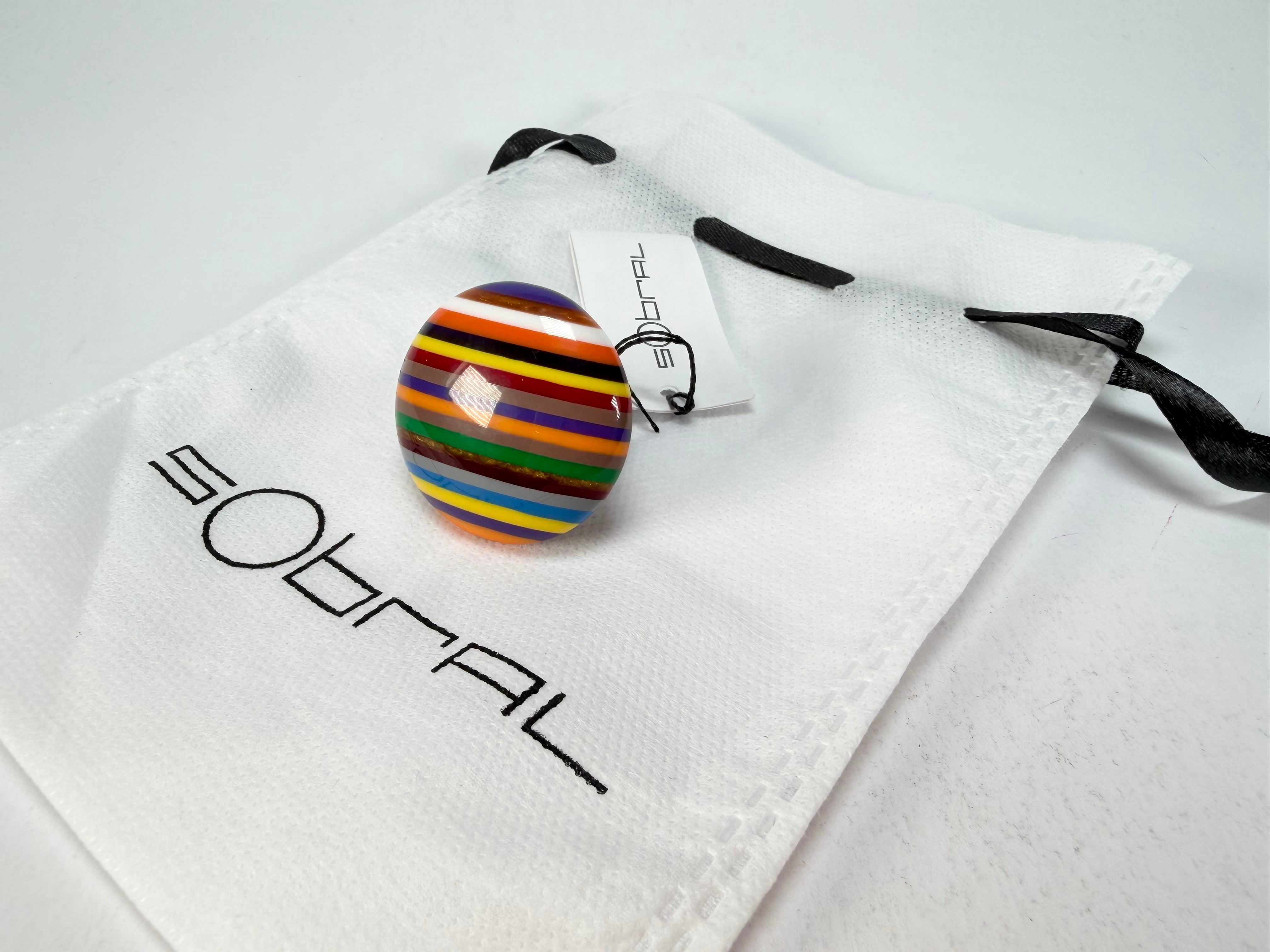 Sobral - Pop Art "Bead Efeitos" Resin Ring ( 004764 ) - Size UK N / US 7