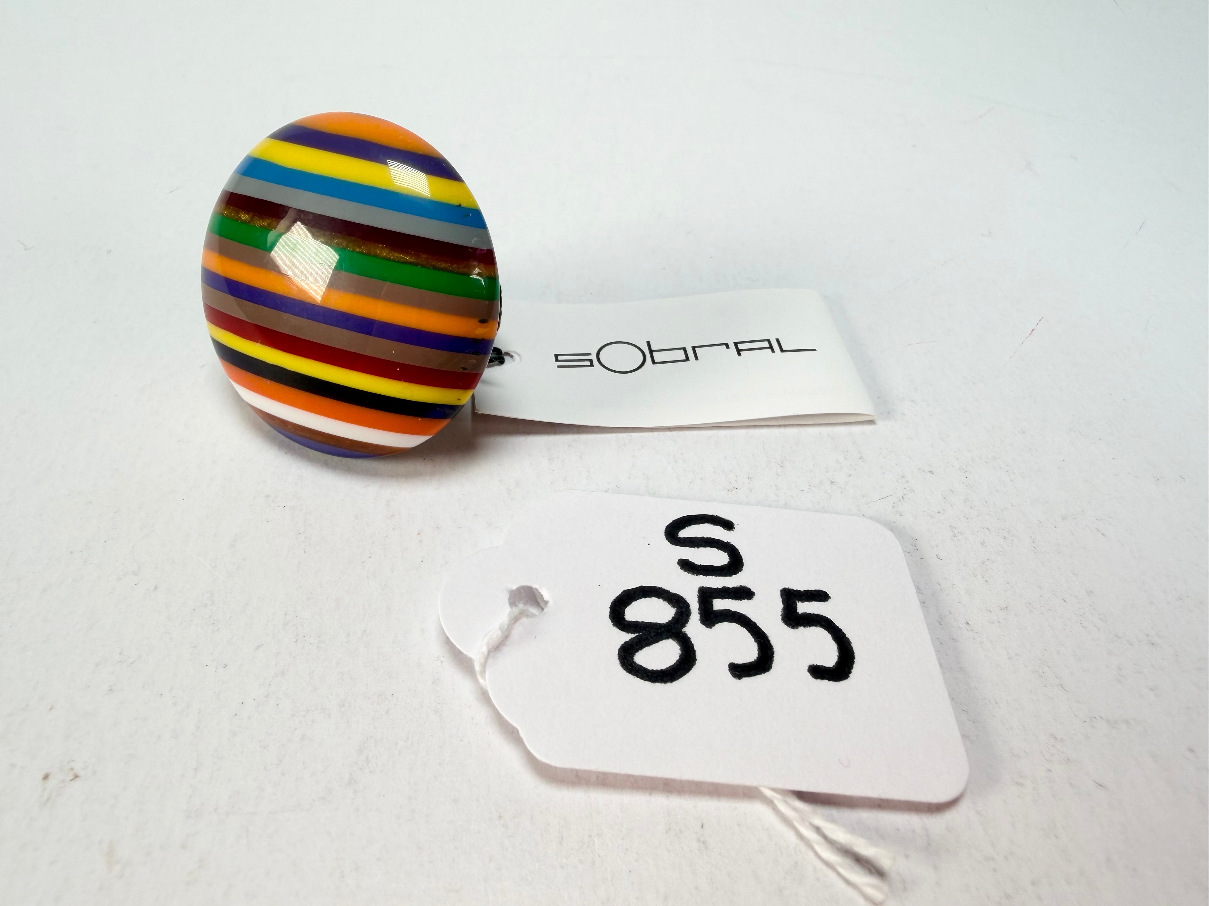 Sobral - Pop Art "Bead Efeitos" Resin Ring ( 004764 ) - Size UK N / US 7