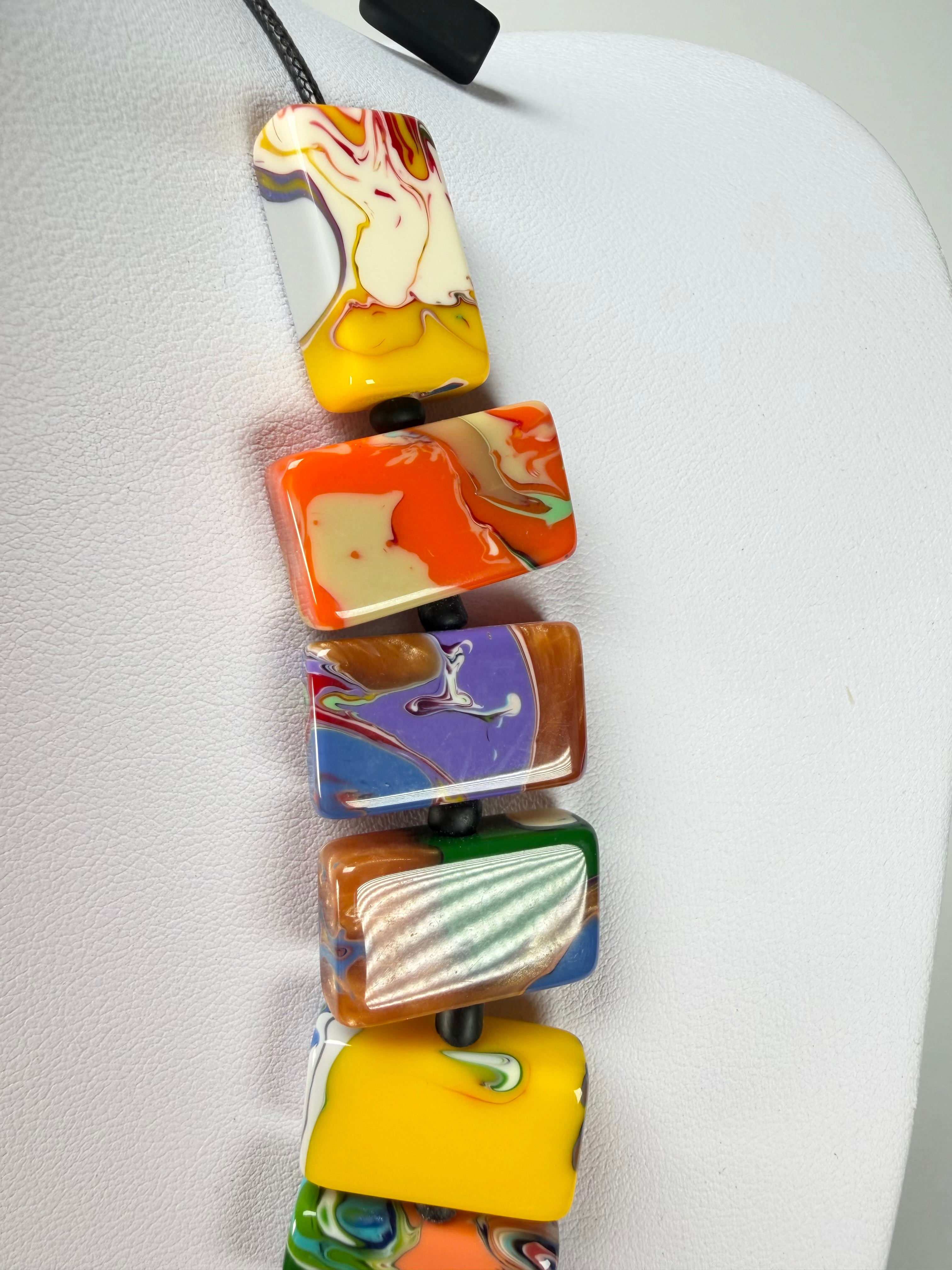 Sobral - Multi-Colour "Rachel" Pollock Resin Necklace ( 000034 )