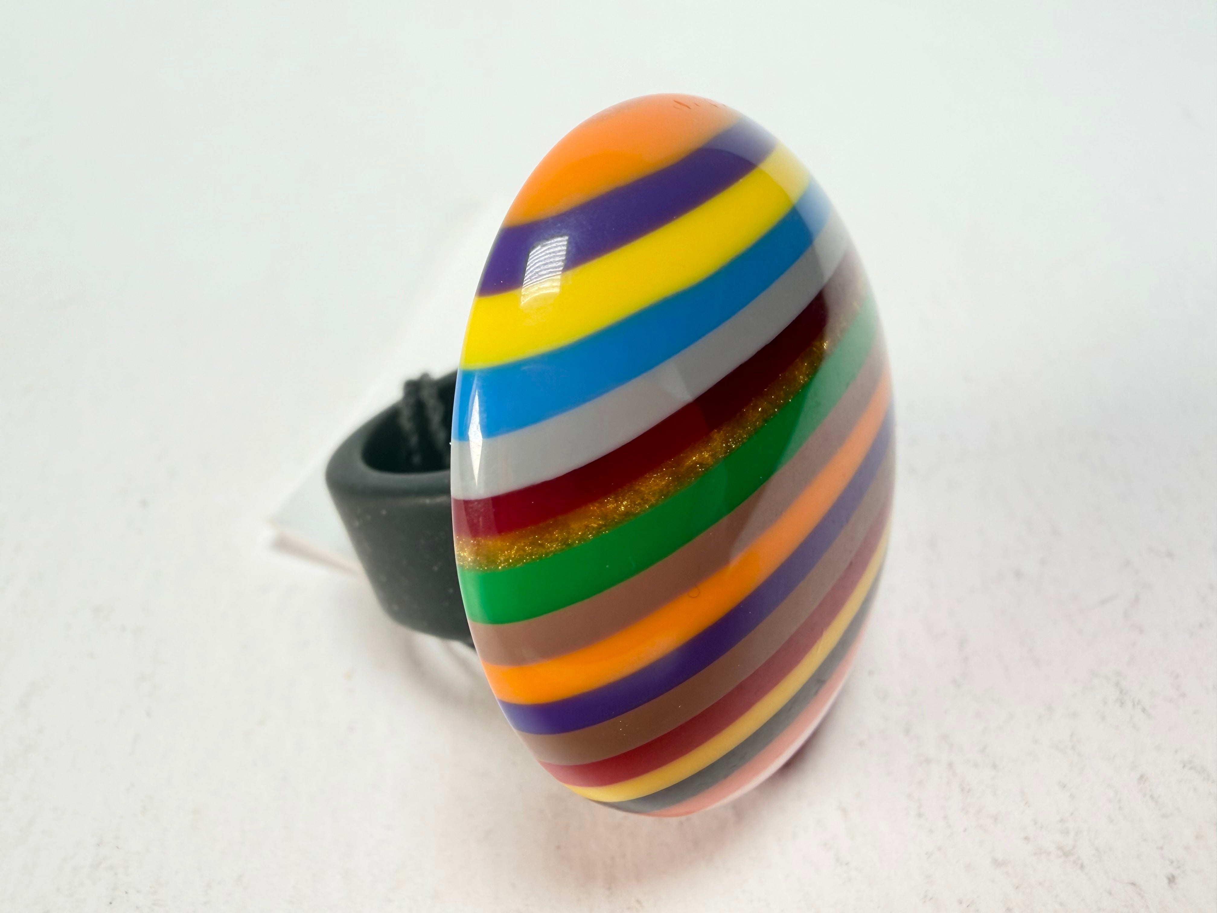 Sobral - Pop Art "Bead Efeitos" Resin Ring ( 004764 ) - Size UK N / US 7