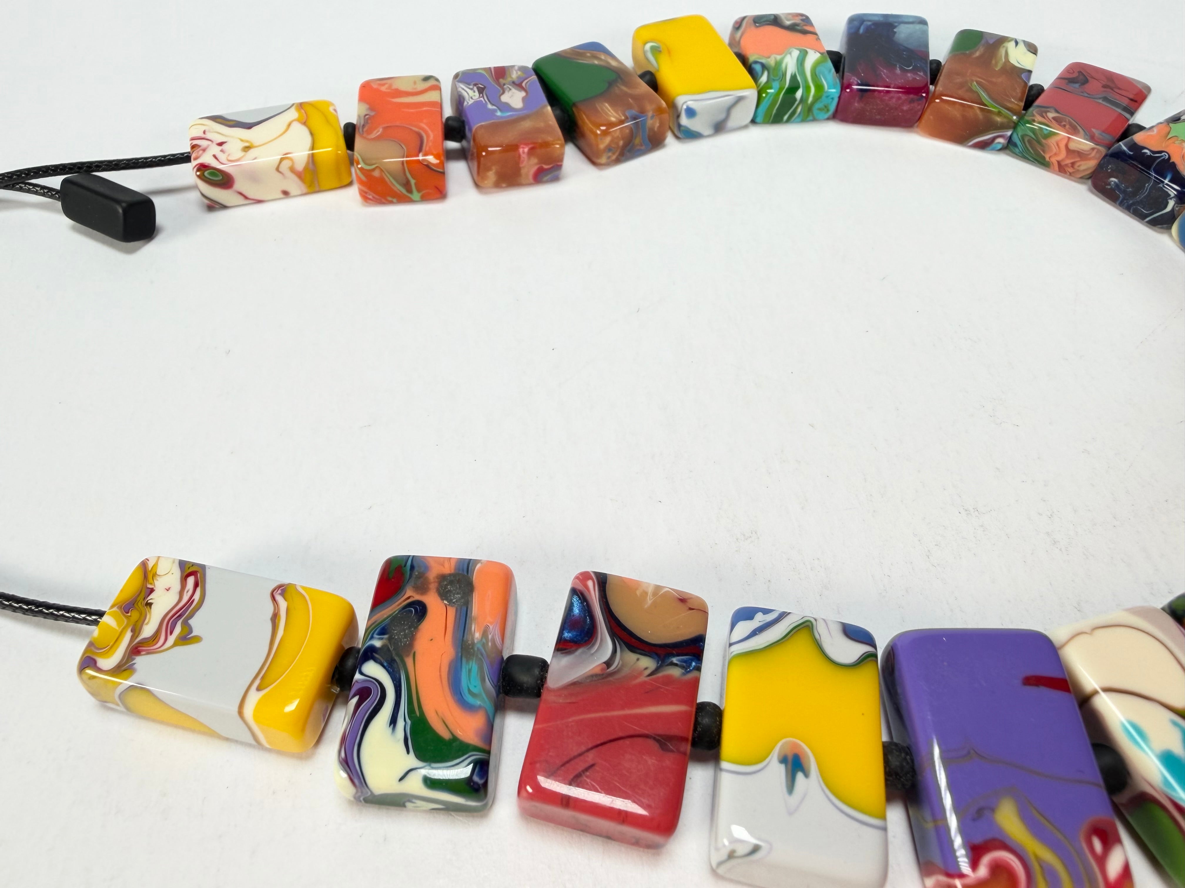 Sobral - Multi-Colour "Rachel" Pollock Resin Necklace ( 000034 )