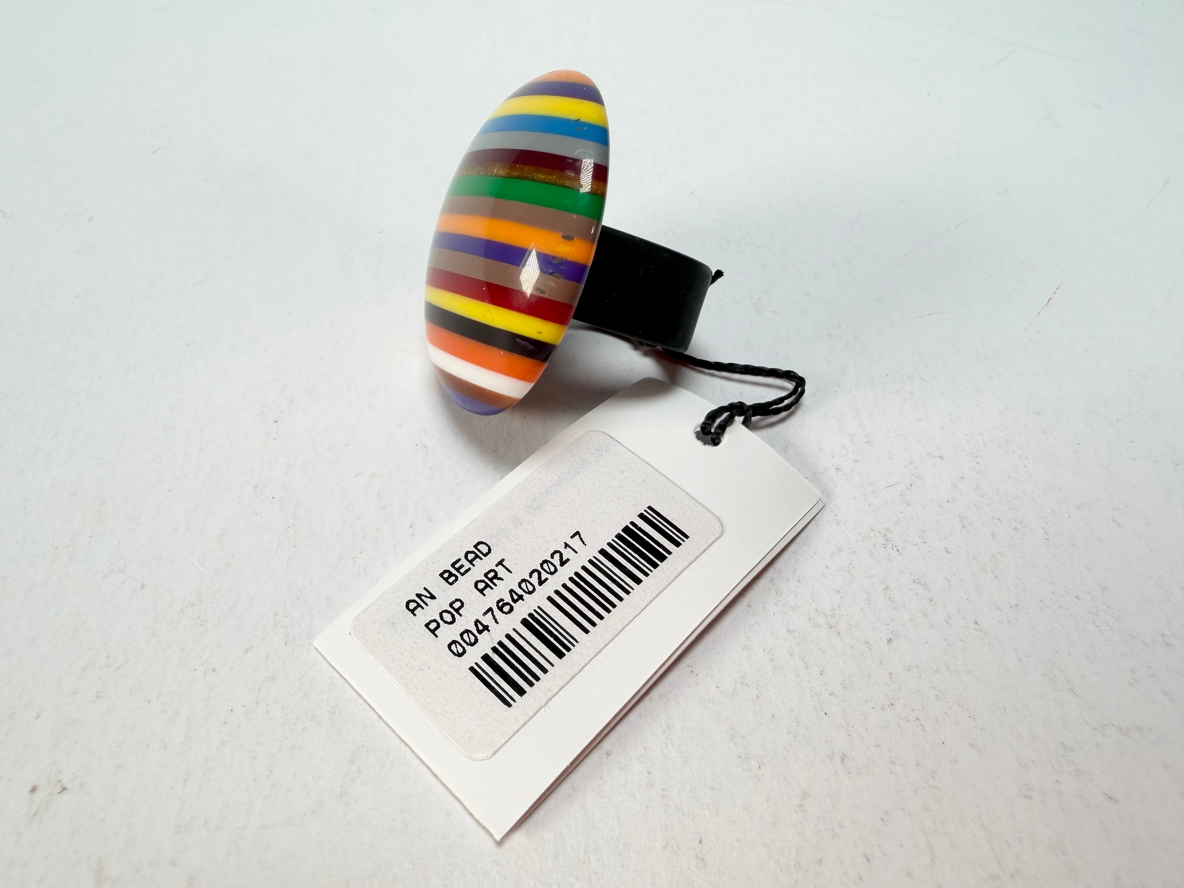 Sobral - Pop Art "Bead Efeitos" Resin Ring ( 004764 ) - Size UK N / US 7