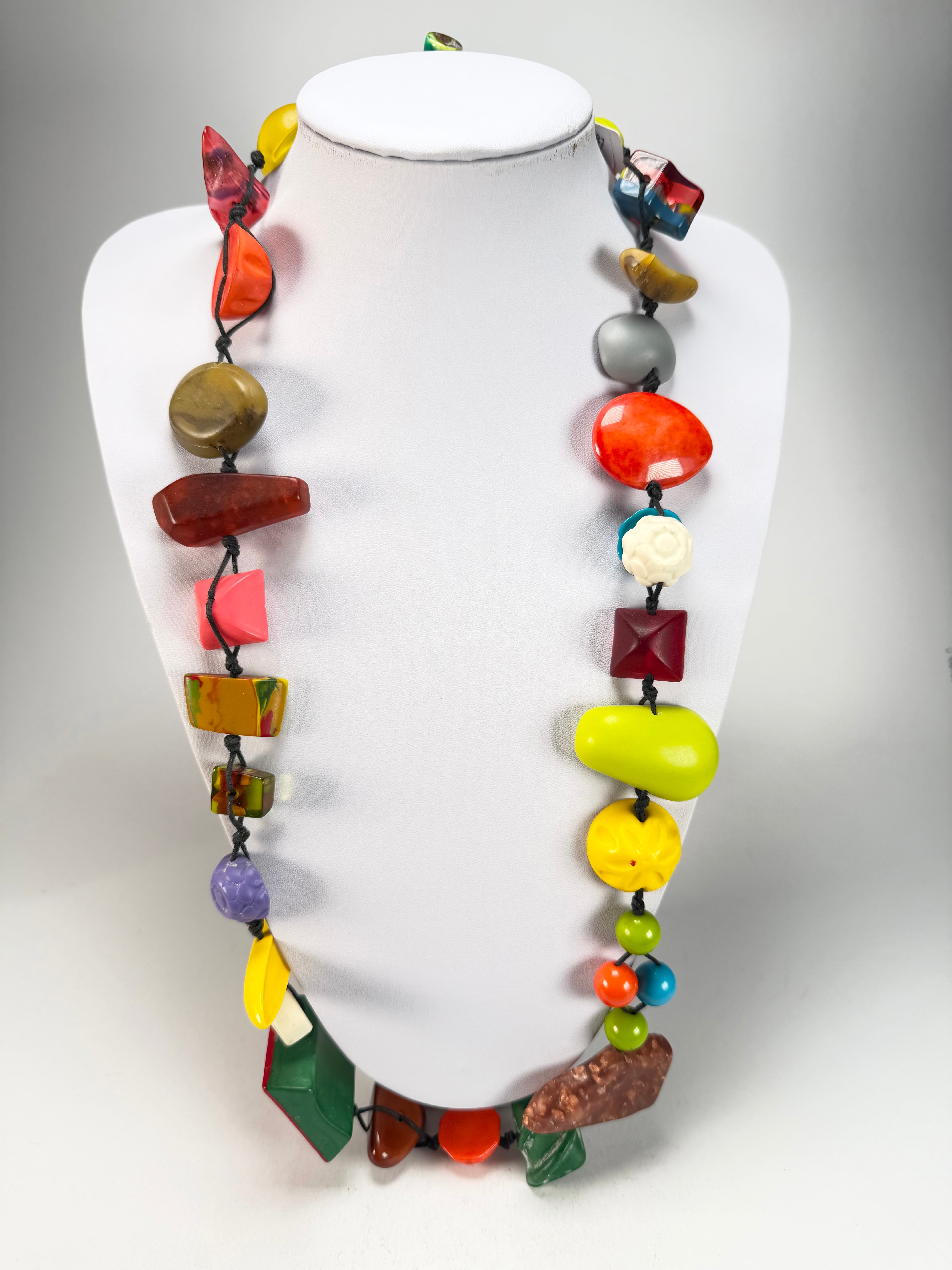 Sobral - Indiana "Aventuras" Mix Multicor 110cm Resin Necklace ( 000038 )