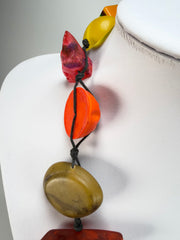 Sobral - Indiana "Aventuras" Mix Multicor 110cm Resin Necklace ( 000038 )