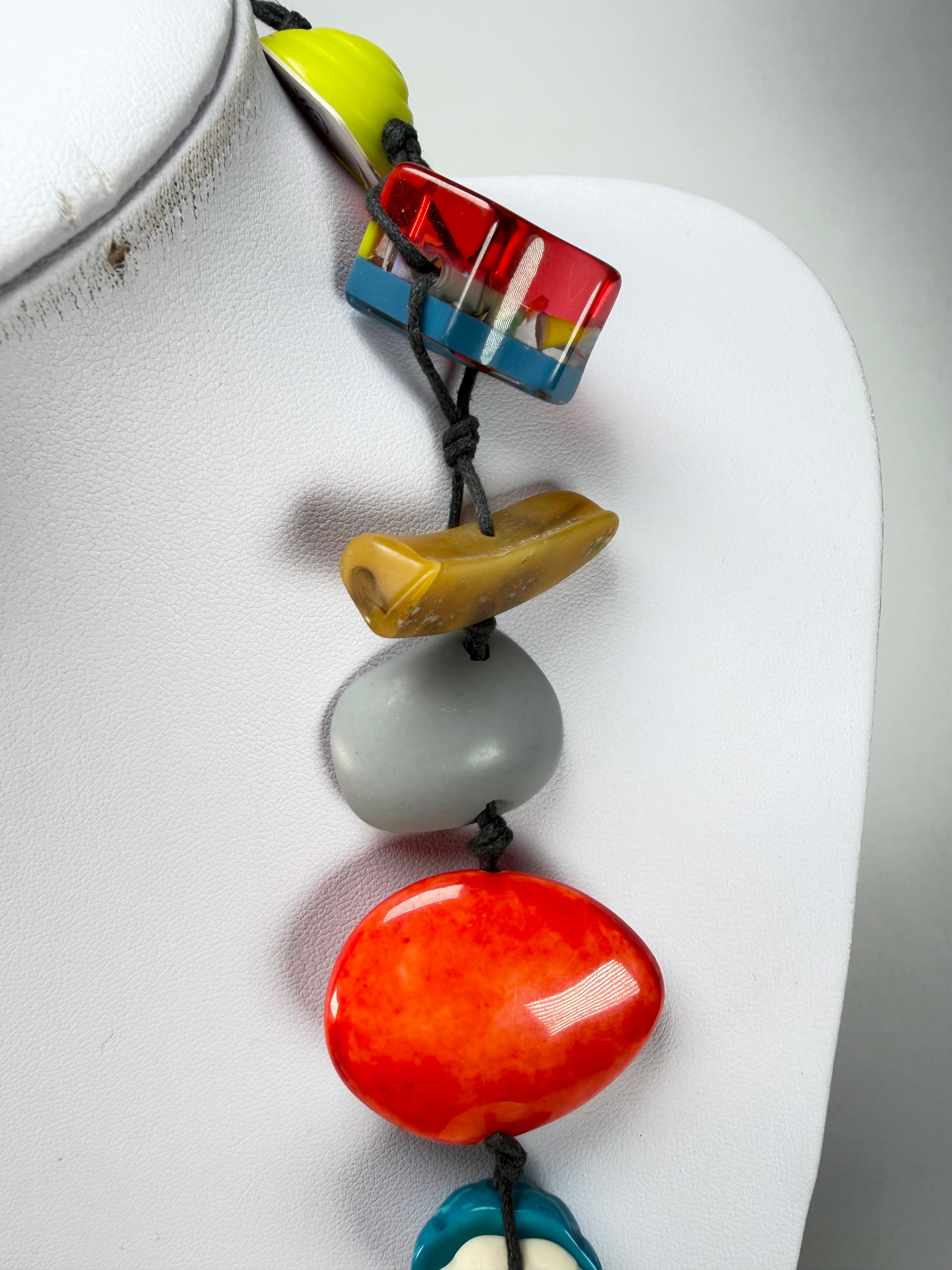 Sobral - Indiana "Aventuras" Mix Multicor 110cm Resin Necklace ( 000038 )