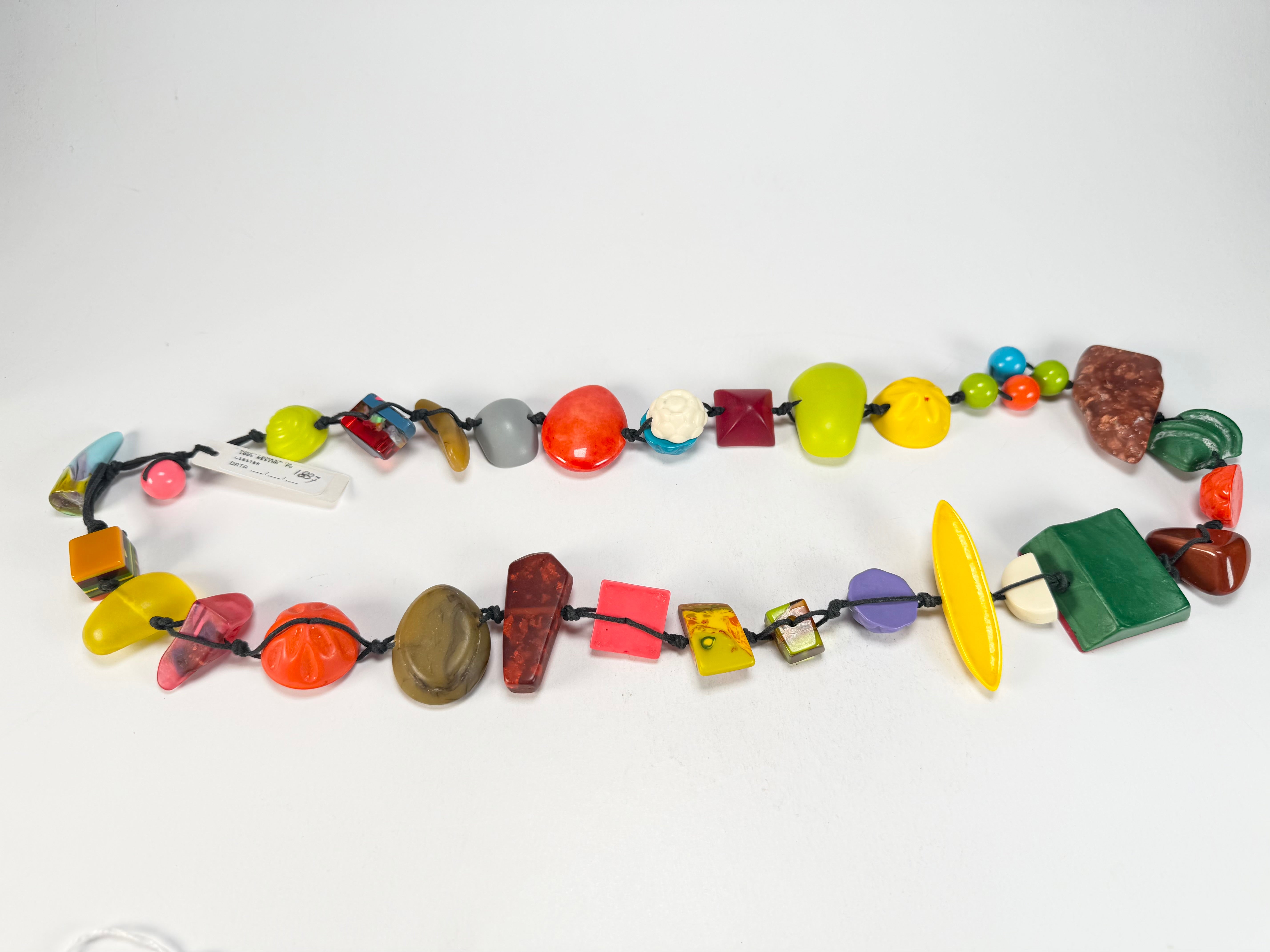 Sobral - Indiana "Aventuras" Mix Multicor 110cm Resin Necklace ( 000038 )