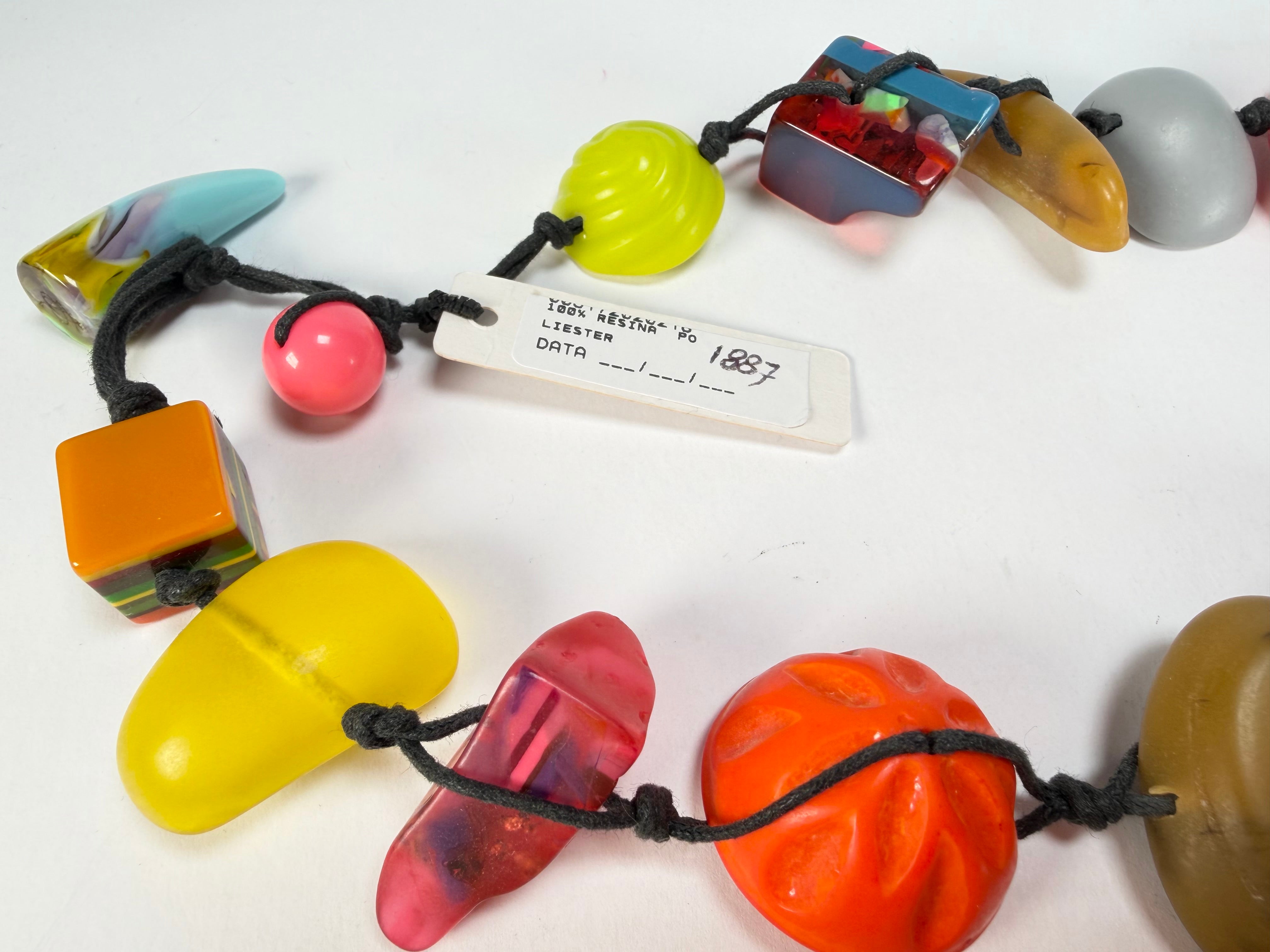 Sobral - Indiana "Aventuras" Mix Multicor 110cm Resin Necklace ( 000038 )