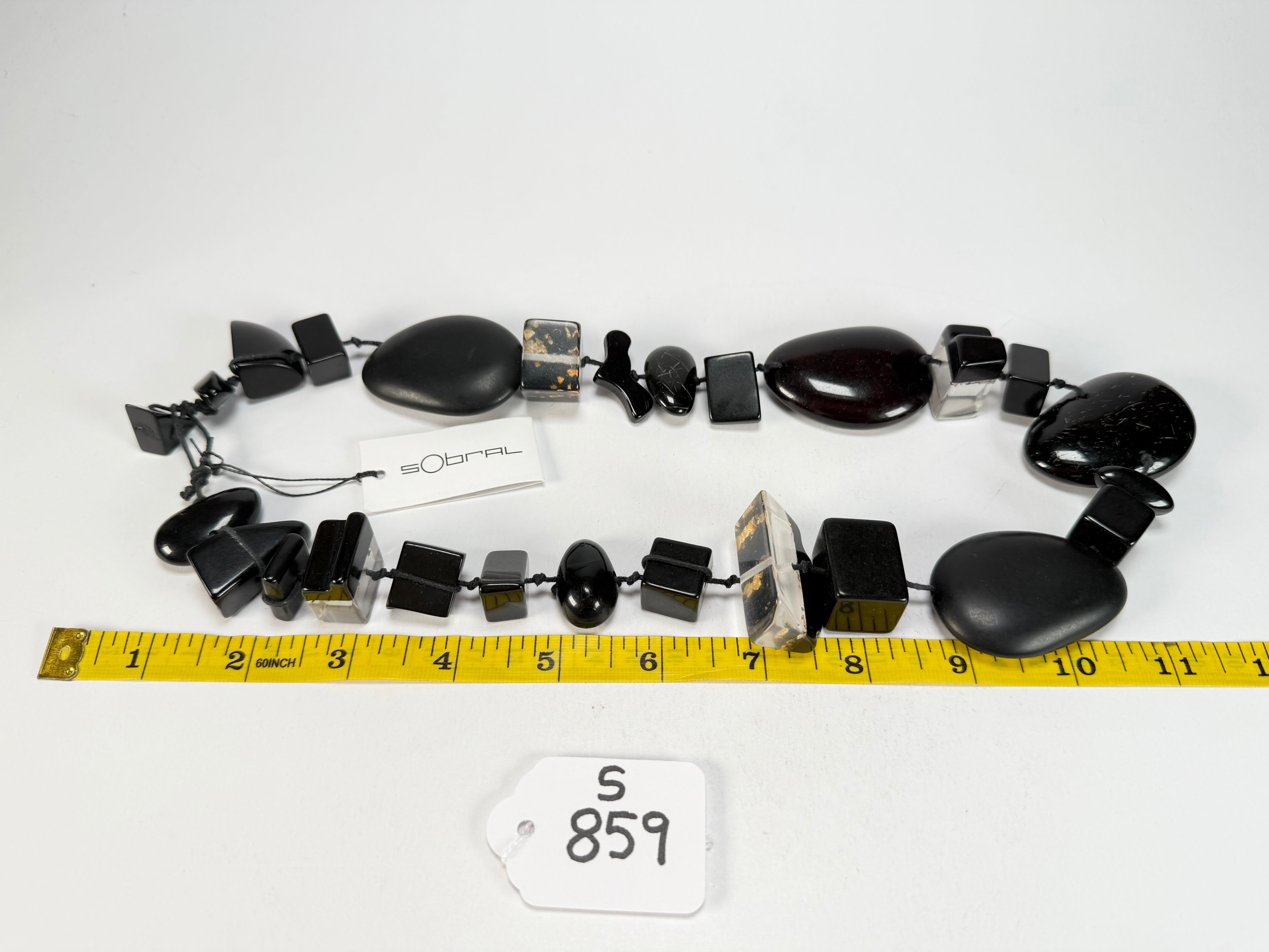 Sobral - Indiana "Noir" Black Mix 70cm Resin Necklace ( 000033 )