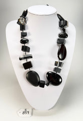 Sobral - Indiana "Noir" Black Mix 70cm Resin Necklace ( 000033 )