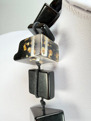 Sobral - Indiana "Noir" Black Mix 70cm Resin Necklace ( 000033 )
