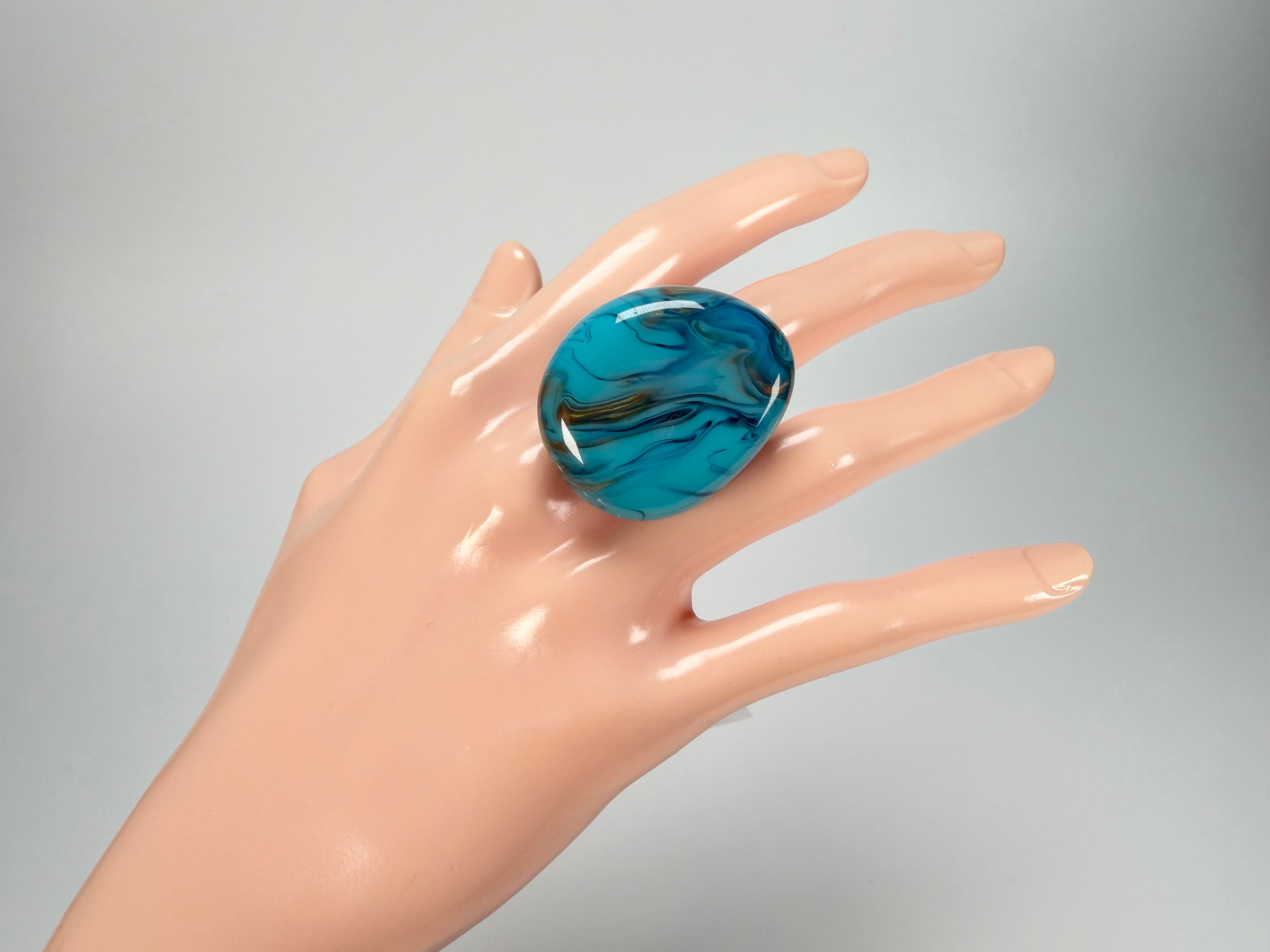 Sobral - Noite Estrelada "Kintai" Resin Ring ( 005305 ) - Size UK O / US 7