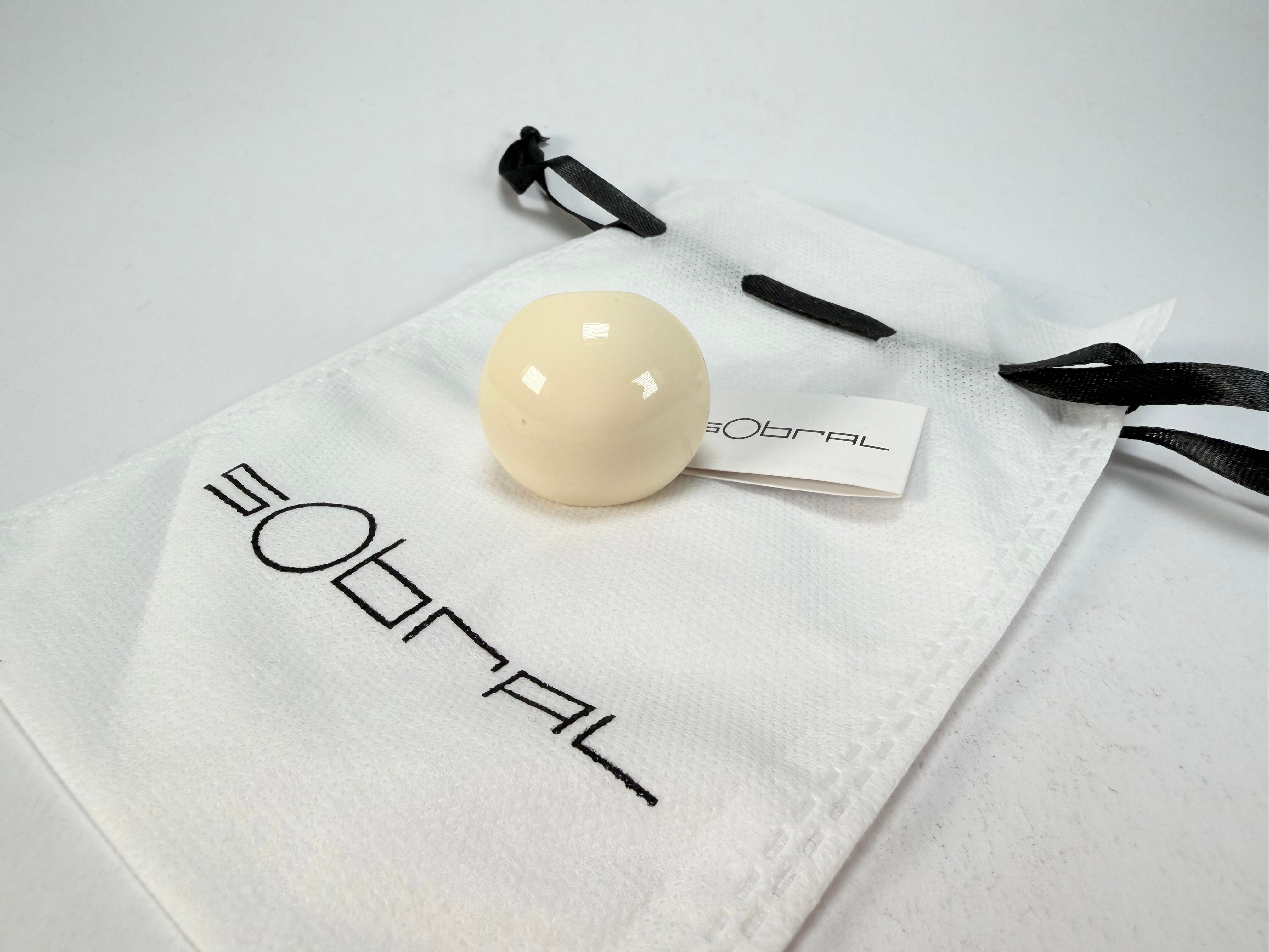 Sobral - Mix 2023 "Sintonia" Marfim Cream Resin Ring ( 003598 ) - Size UK P / US 7.5