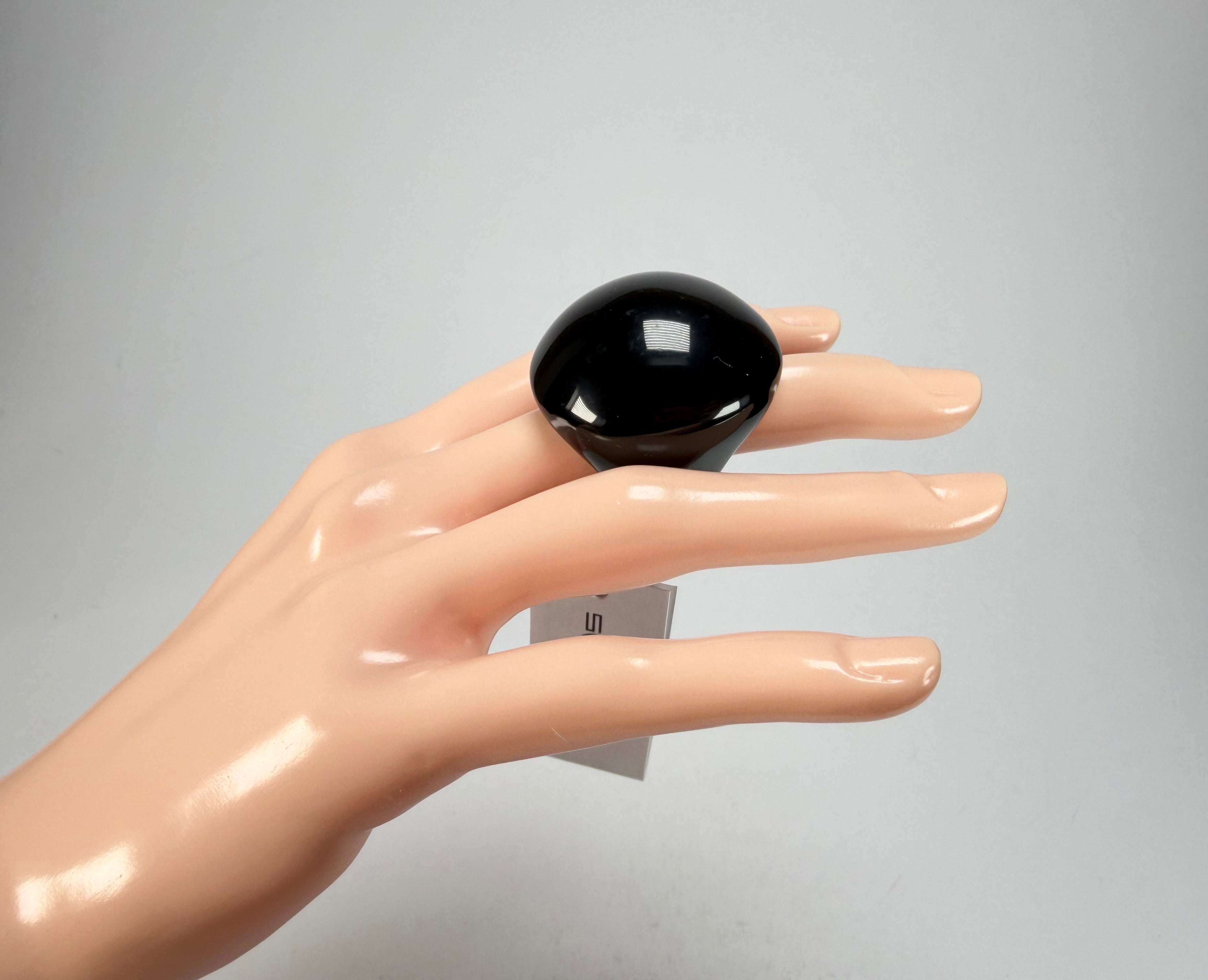 Sobral - Mix 2023 "Sintonia" Black Resin Ring ( 003598 ) - Size UK P / US 7.5