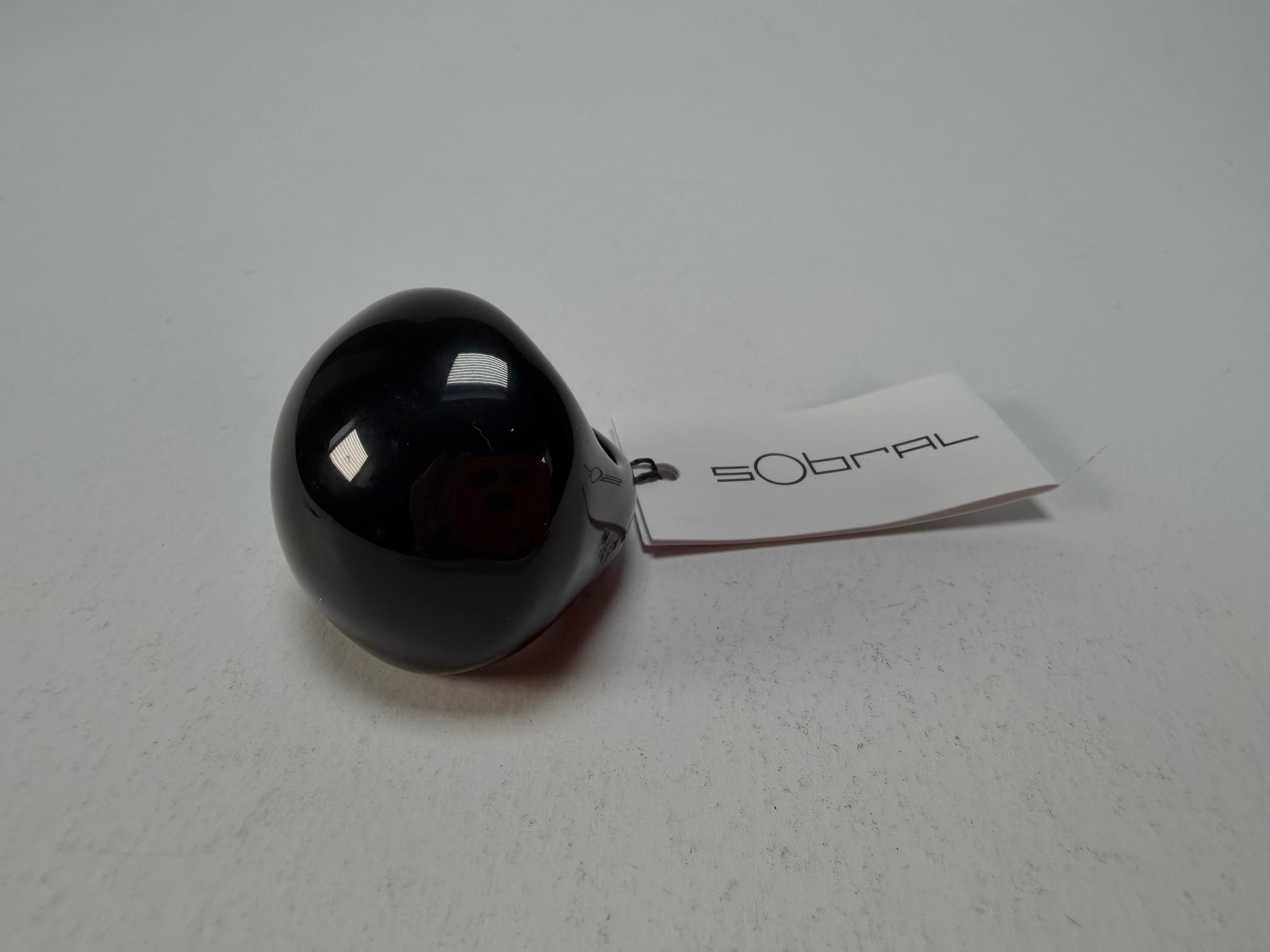 Sobral - Mix 2023 "Sintonia" Black Resin Ring ( 003598 ) - Size UK P / US 7.5