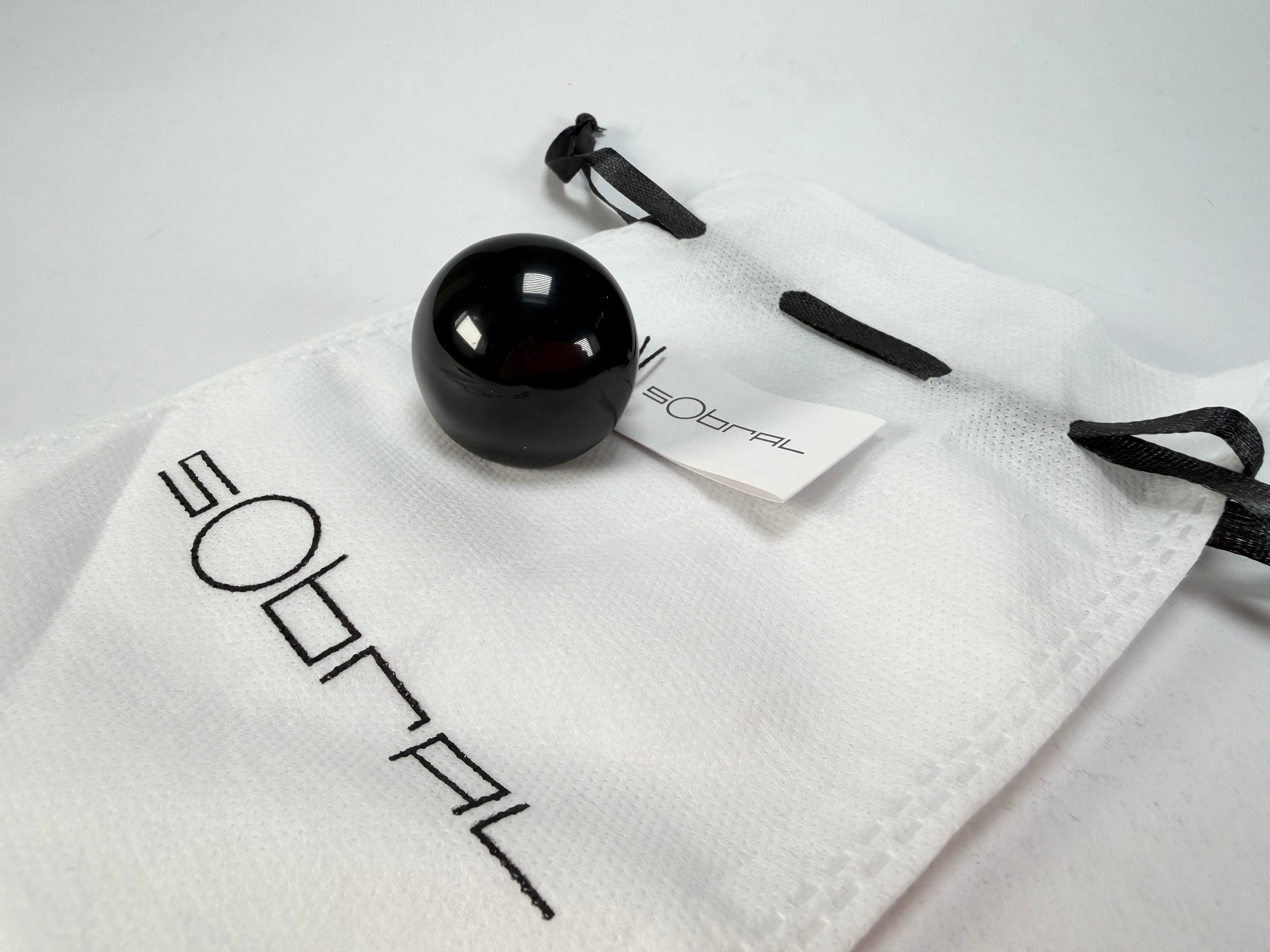 Sobral - Mix 2023 "Sintonia" Black Resin Ring ( 003598 ) - Size UK P / US 7.5