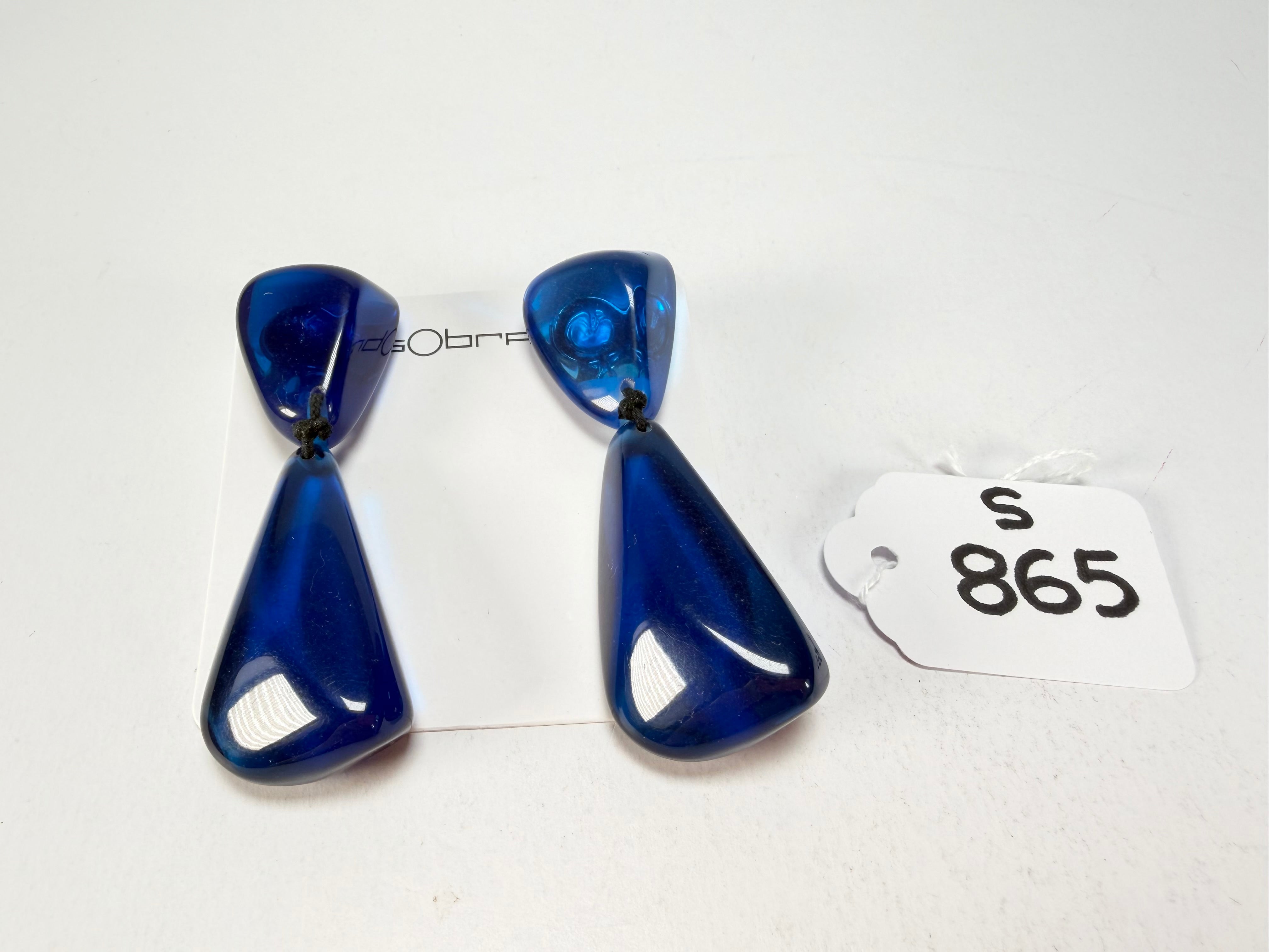 Sobral - Mix 2023 "Cusco" Royal Cristial Resin Clip On Earrings ( 001417 )