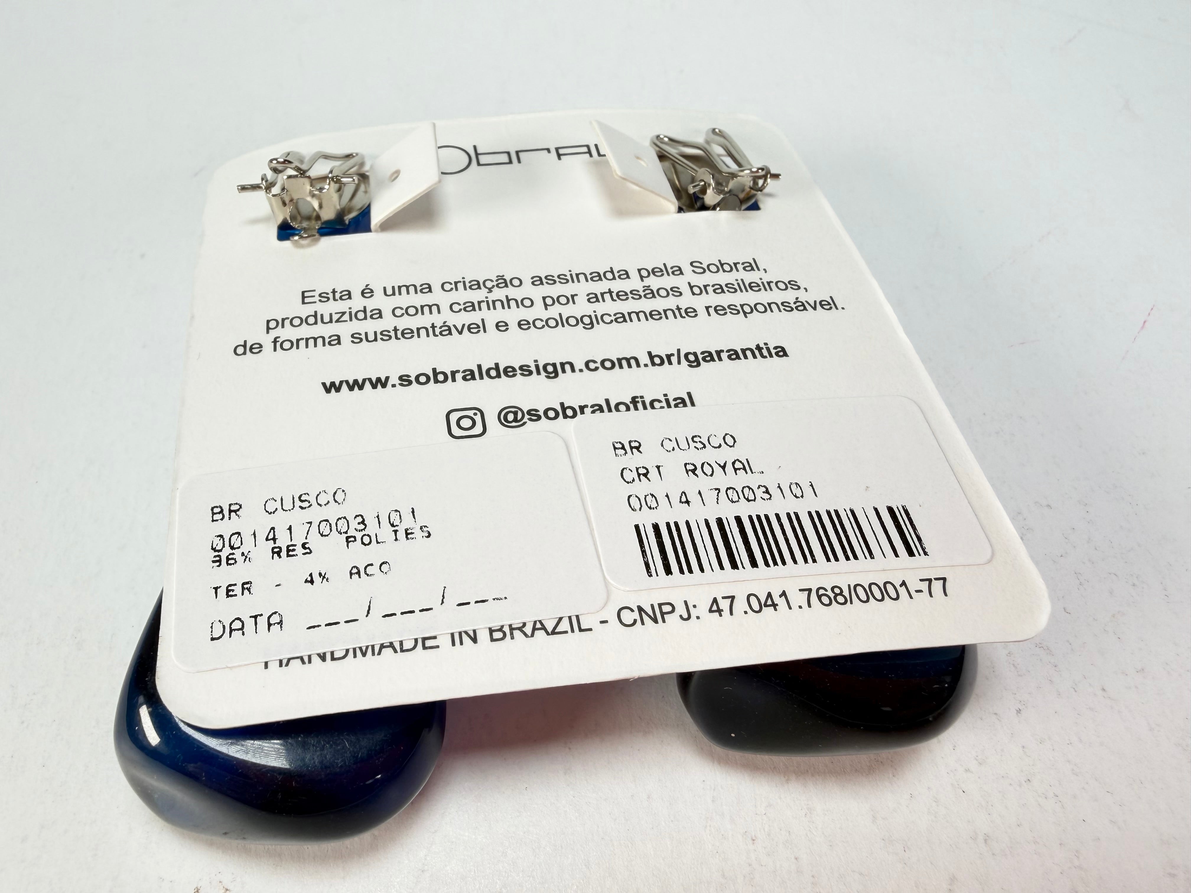 Sobral - Mix 2023 "Cusco" Royal Cristial Resin Clip On Earrings ( 001417 )