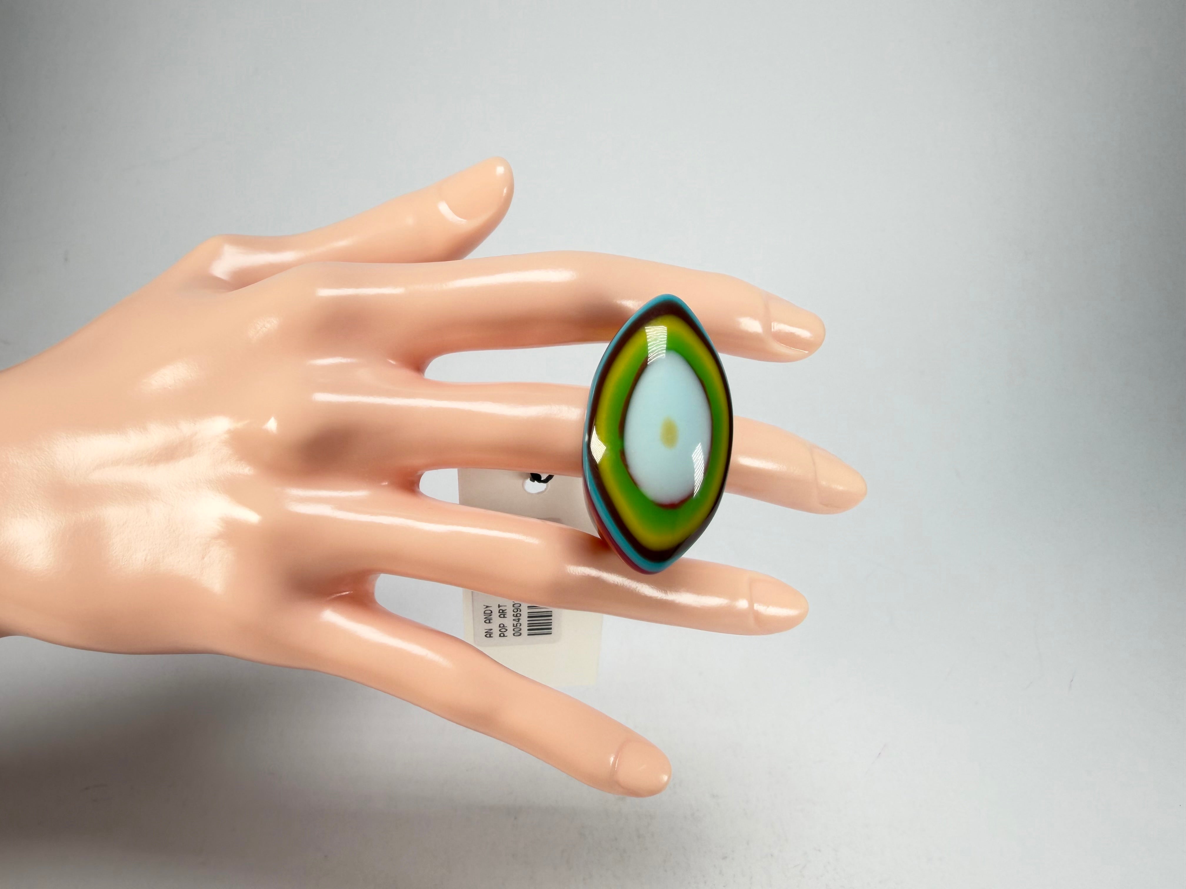 Sobral - Pop Art "Andy" Resin Ring ( 005469 ) - Size UK N / US 6.5