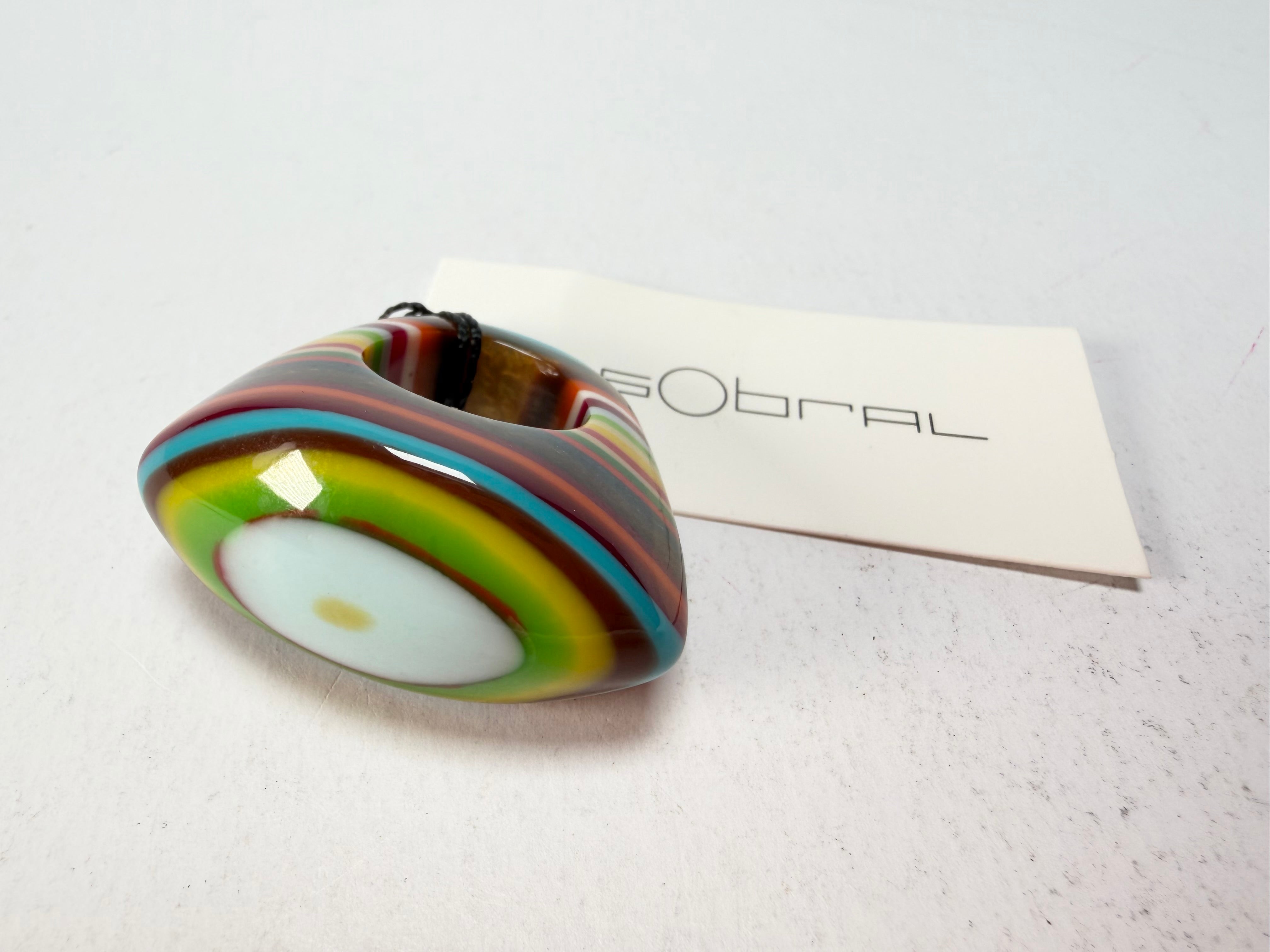 Sobral - Pop Art "Andy" Resin Ring ( 005469 ) - Size UK N / US 6.5